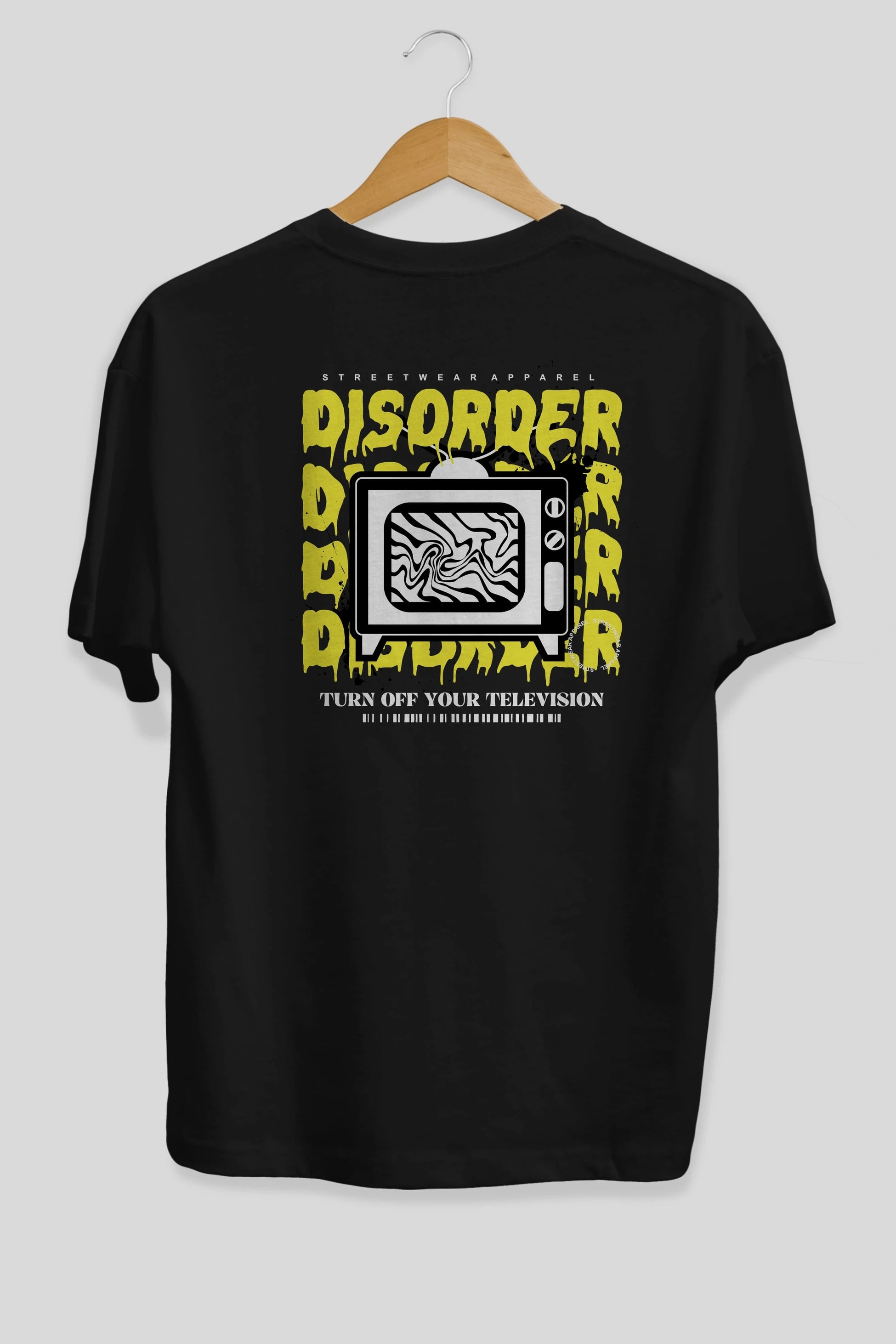 Disorder Streetwear Arka Baskılı Oversize t-shirt Erkek Kadın Unisex