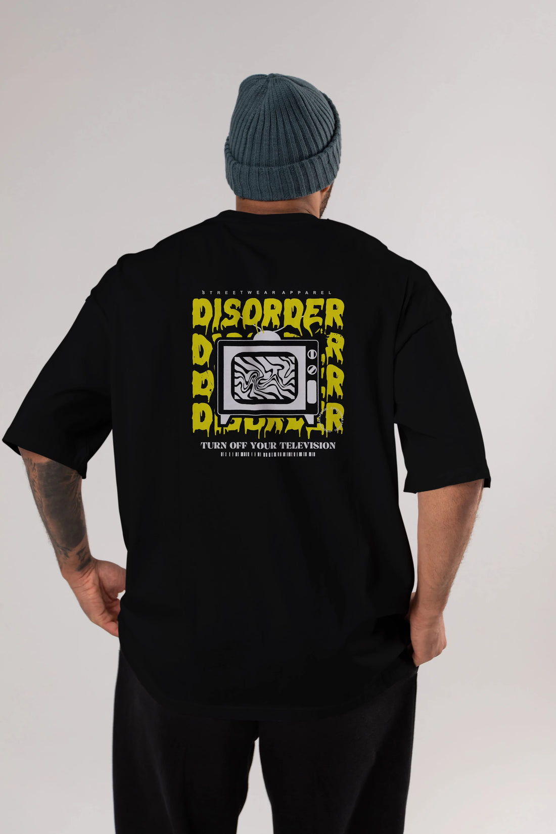 Disorder Streetwear Arka Baskılı Oversize t-shirt Erkek Kadın Unisex