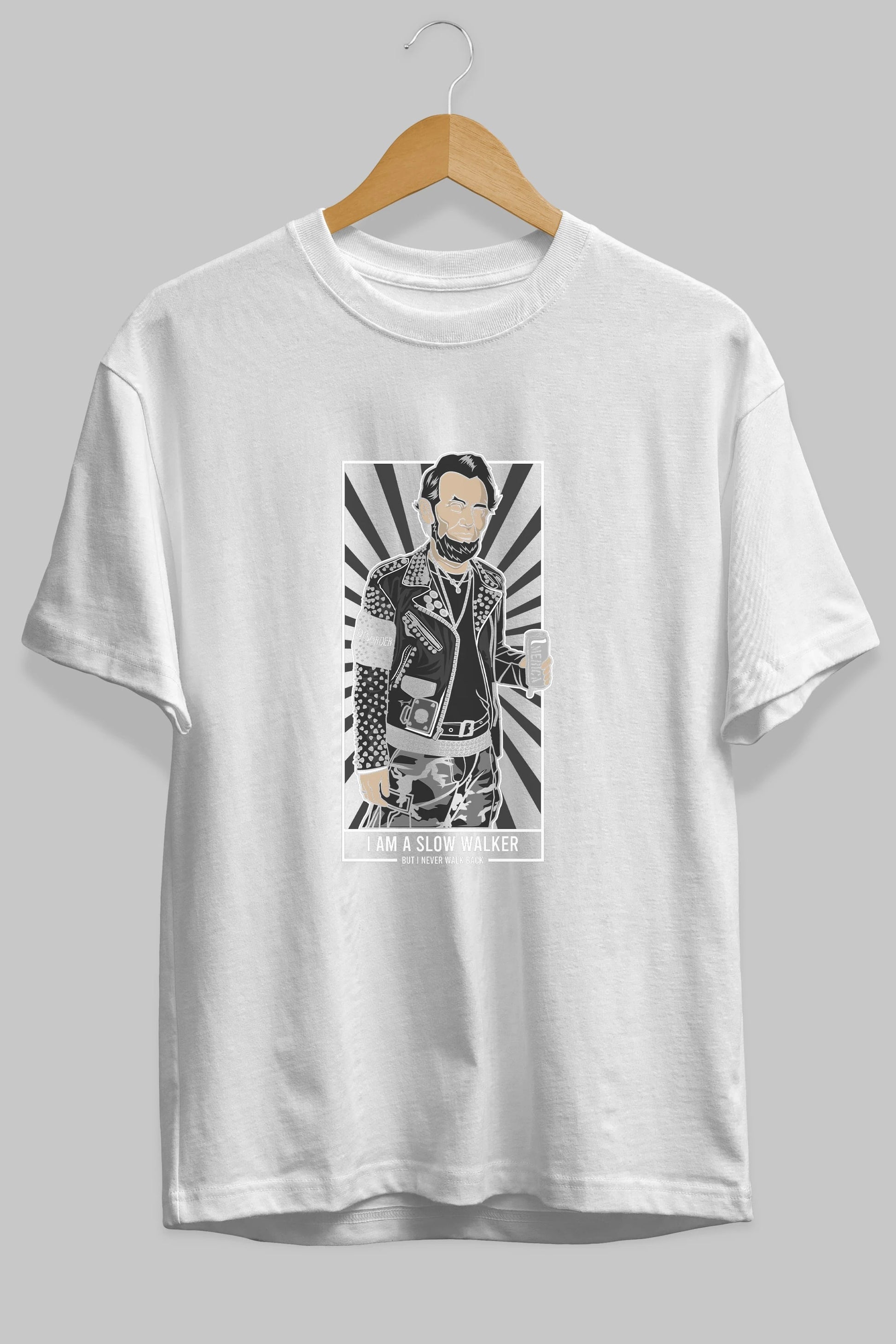 Lincoln Street Punk Ön Baskılı Oversize t-shirt Erkek Kadın Unisex %100 Pamuk tişort