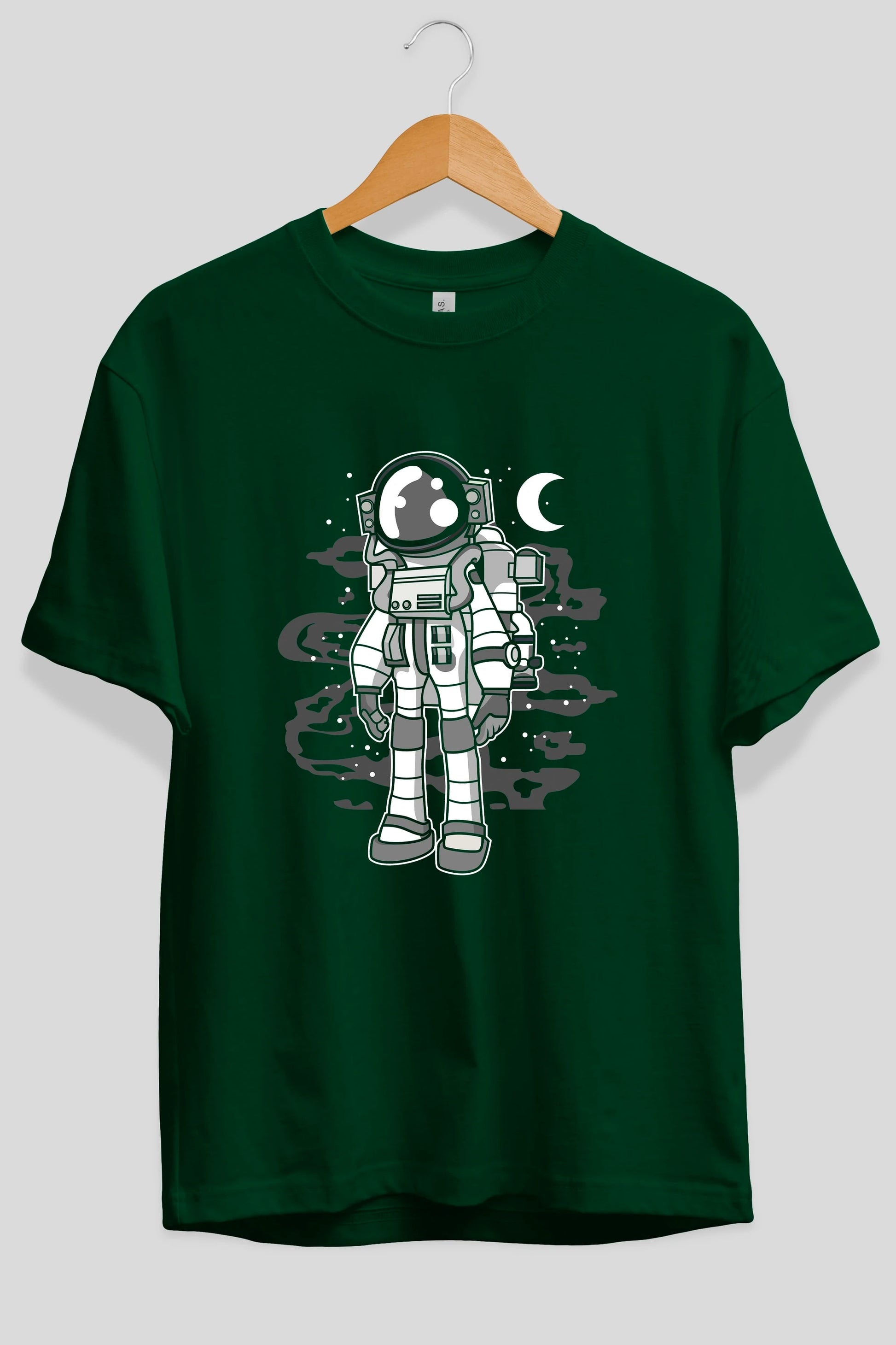 Astronaut Stand Ön Baskılı Oversize t-shirt Erkek Kadın Unisex