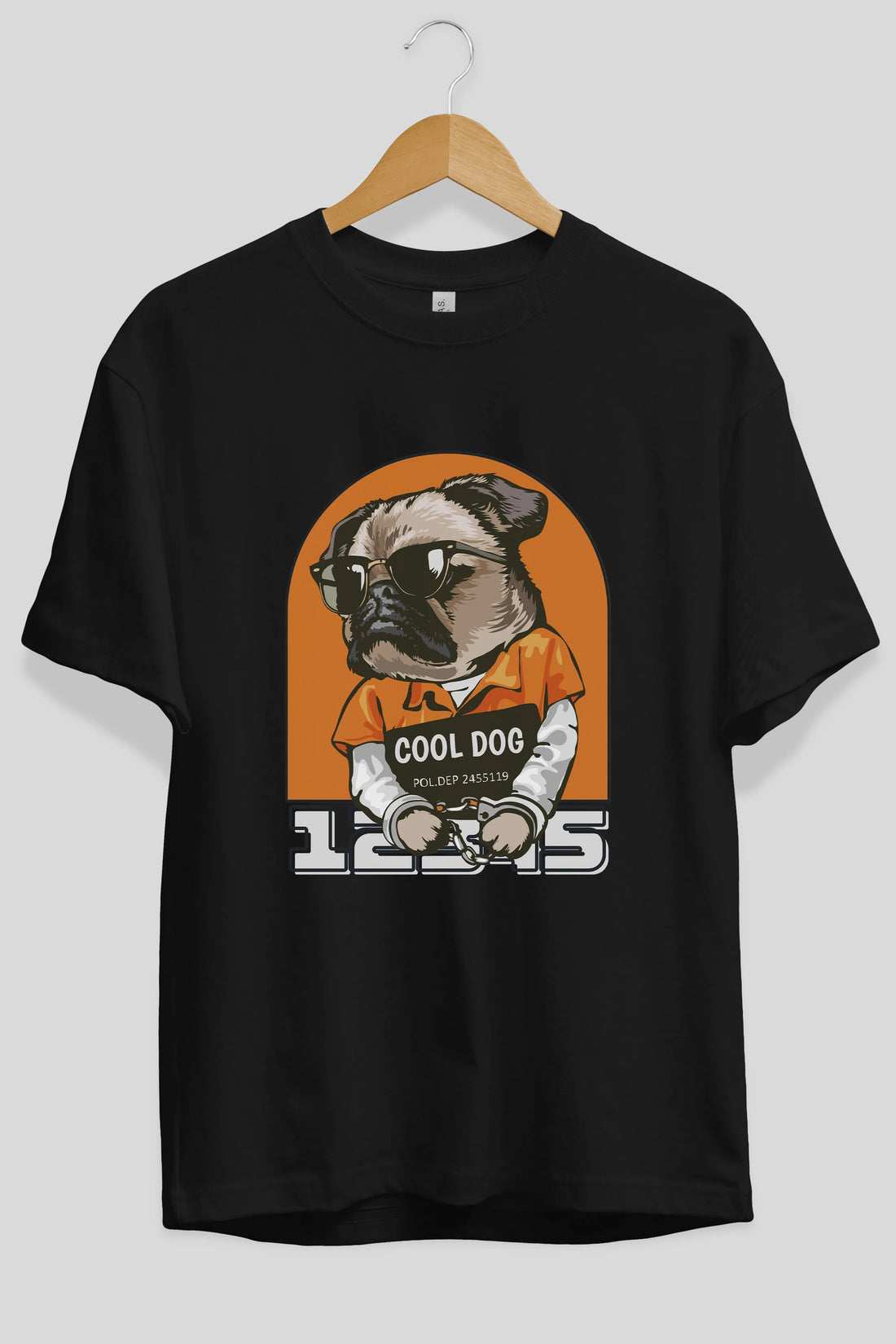 Cool Dog Ön Baskılı Oversize t-shirt Erkek Kadın Unisex