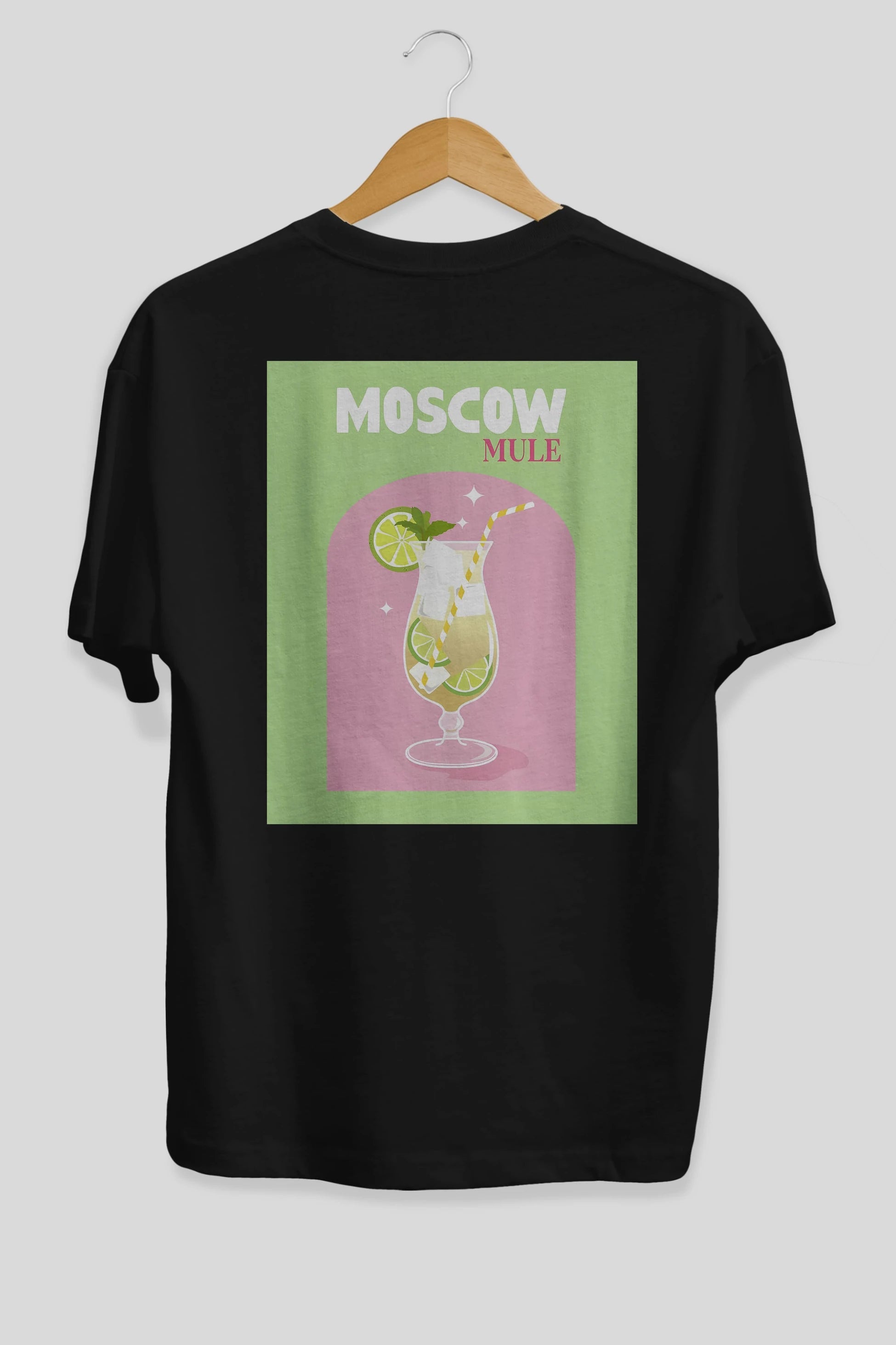 Moscow Mule 5 Arka Baskılı Oversize t-shirt Erkek Kadın Unisex %100 Pamuk Bisiklet Yaka tişort