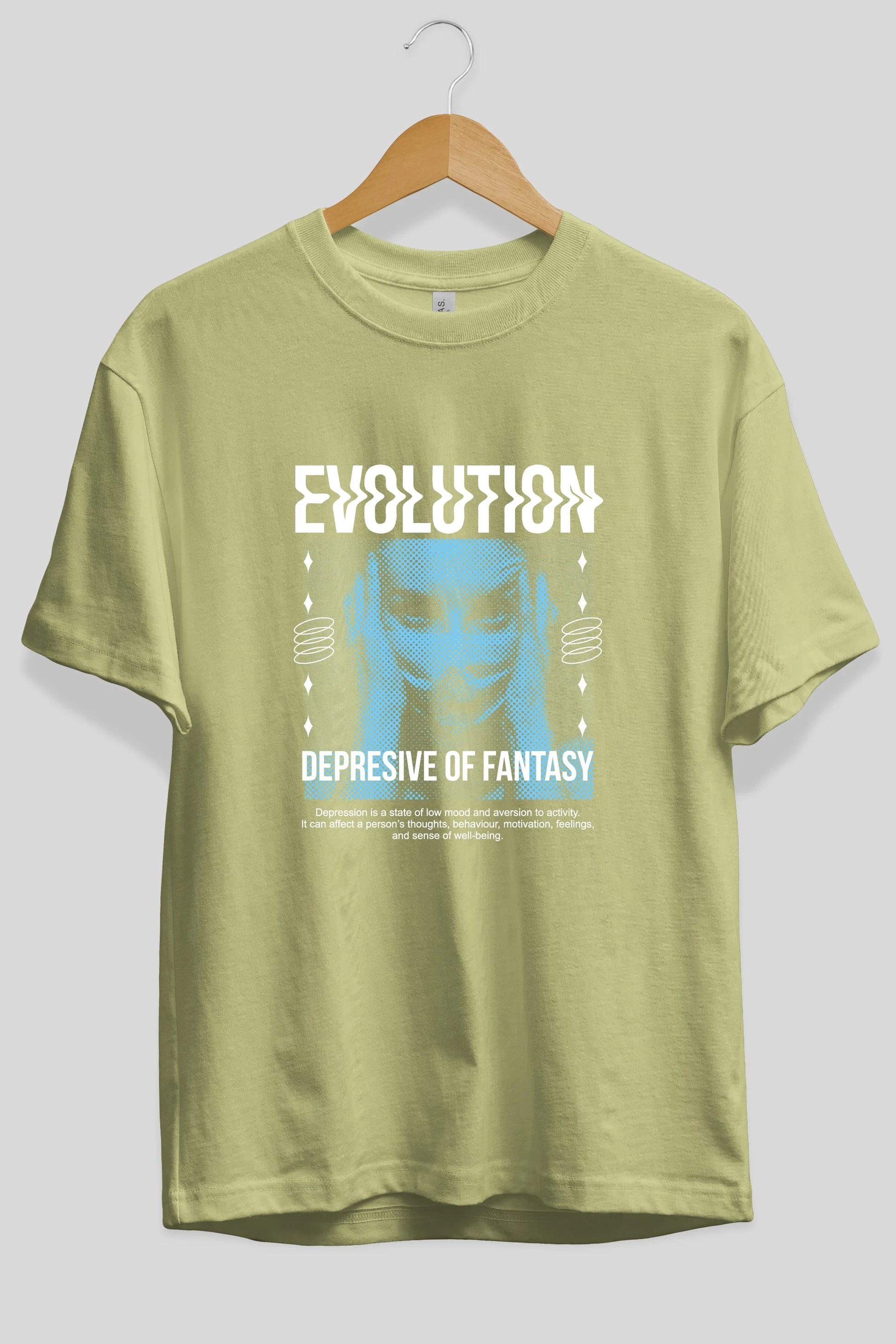 Evolution Ön Baskılı Oversize t-shirt Erkek Kadın Unisex