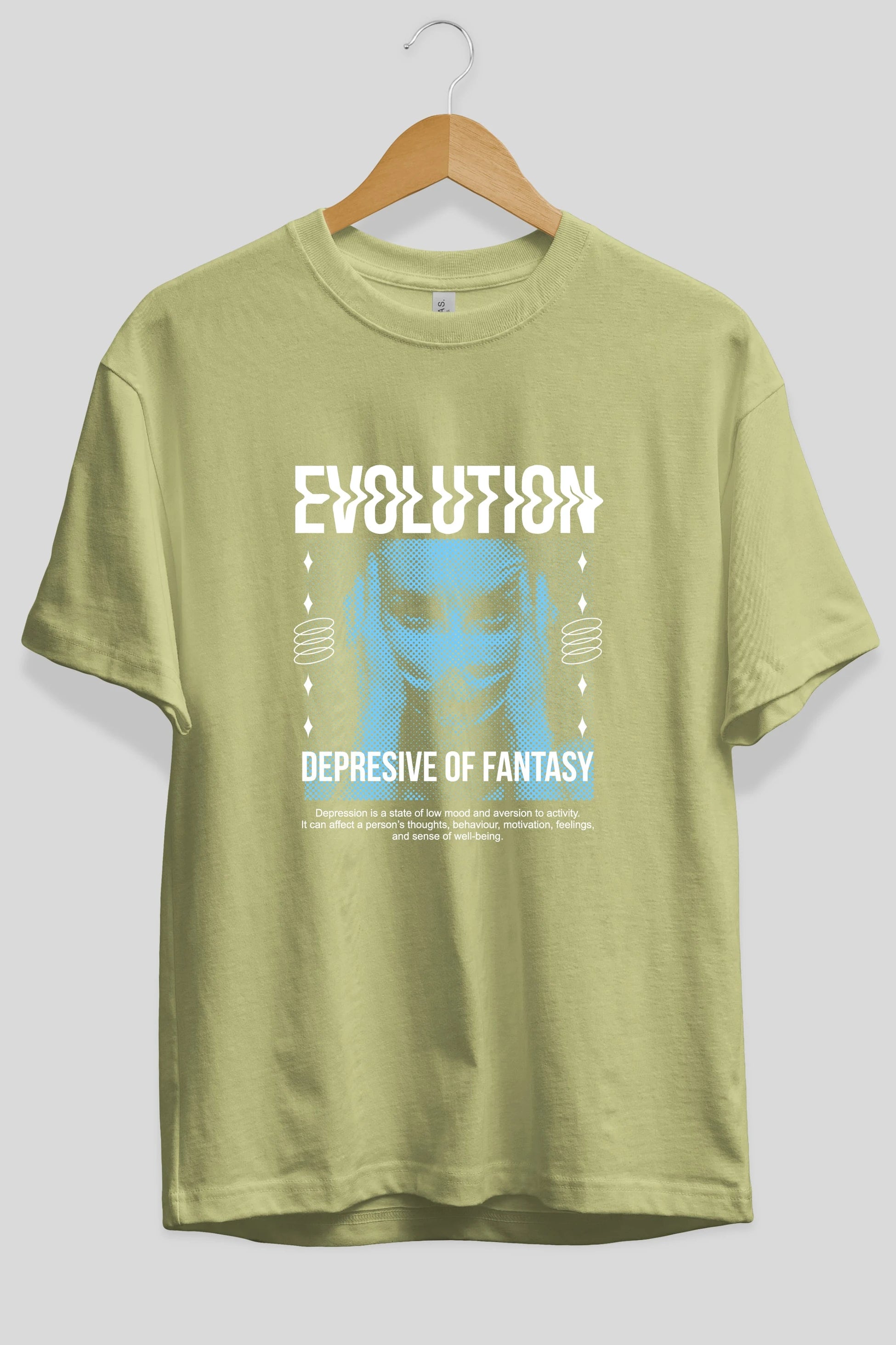 Evolution Ön Baskılı Oversize t-shirt Erkek Kadın Unisex