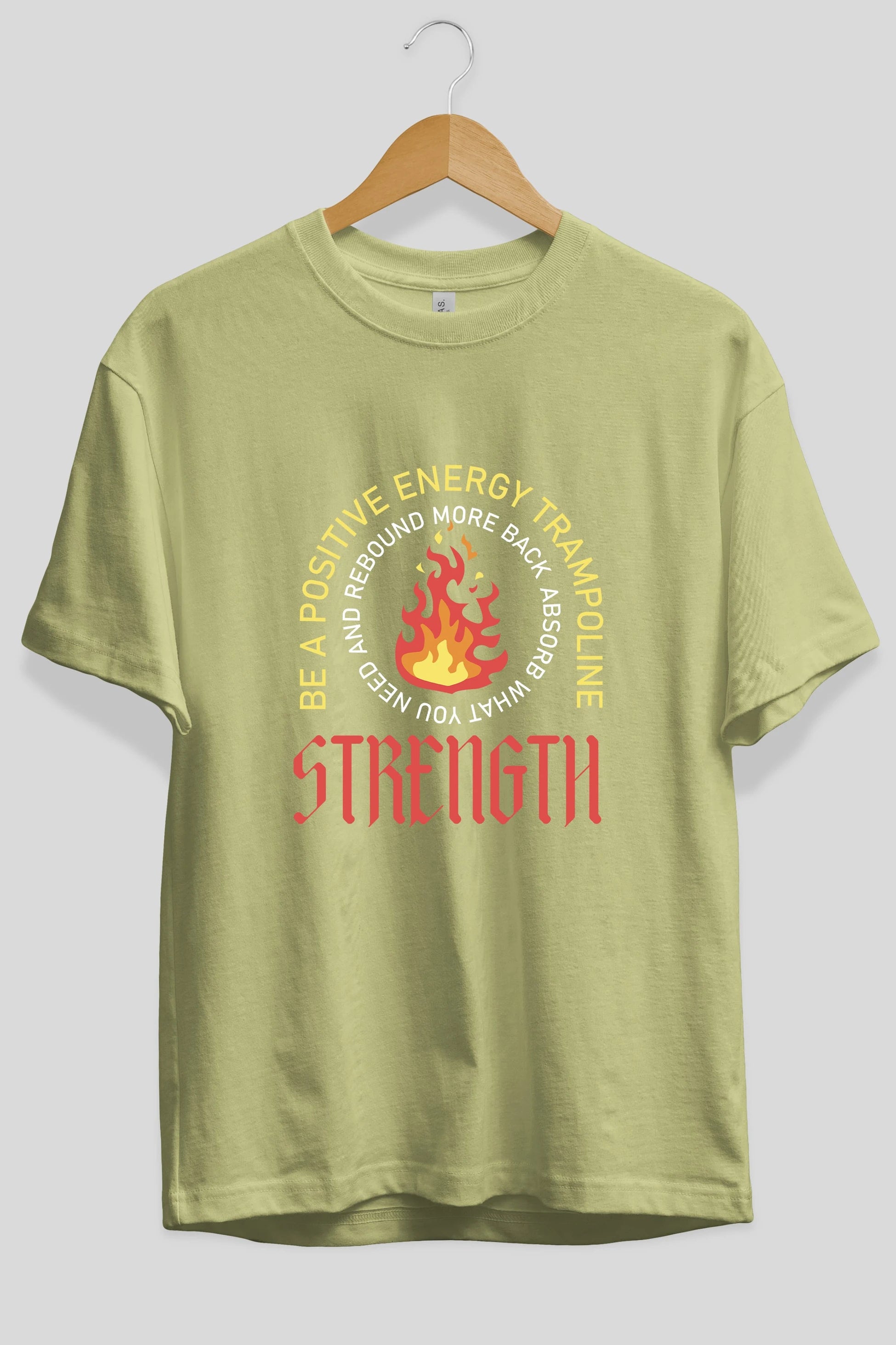 Positive Energy Ön Baskılı Oversize t-shirt Erkek Kadın Unisex