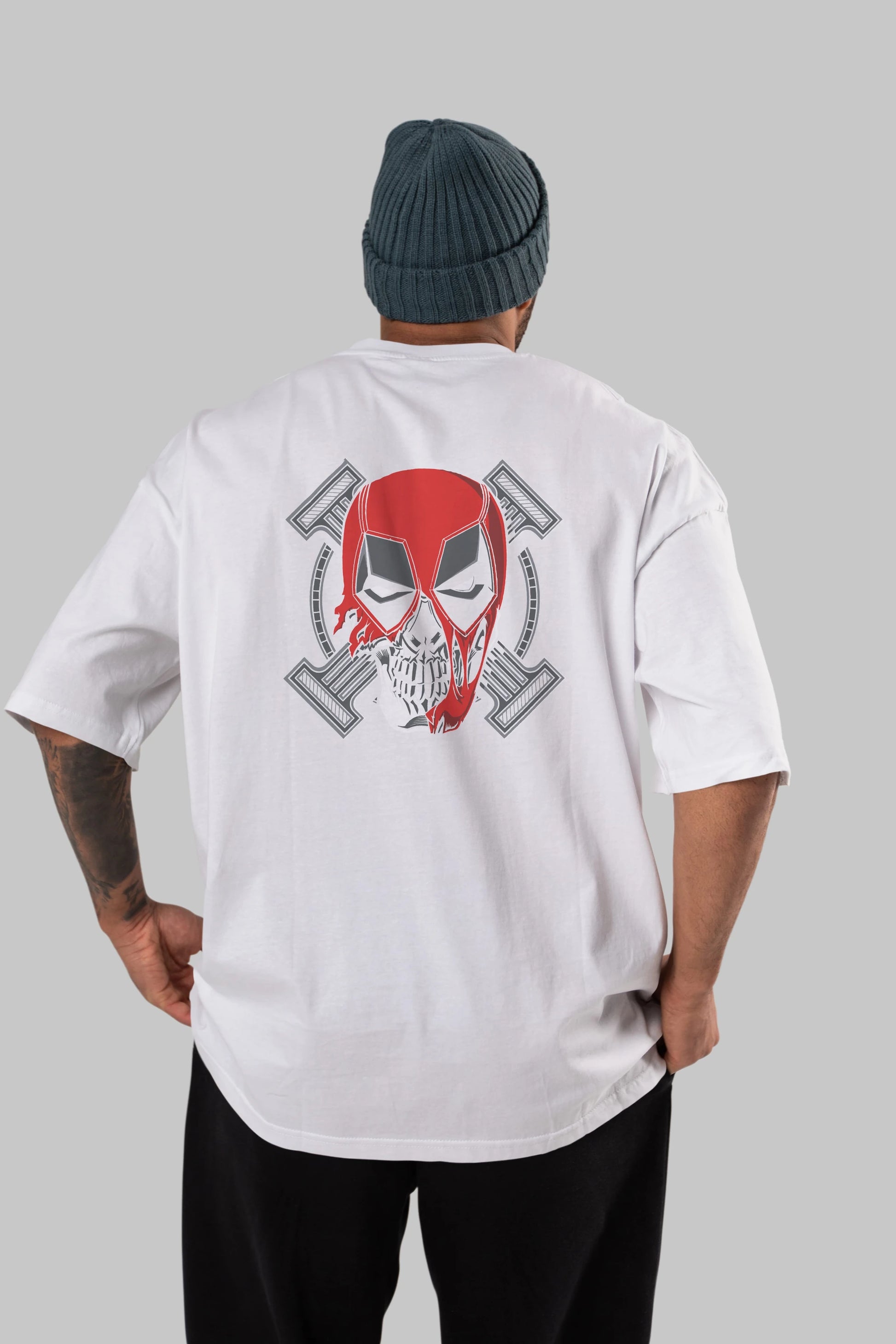Deadpool (7) Arka Baskılı Oversize t-shirt Erkek Kadın Unisex %100 Pamuk Bisiklet Yaka tişort