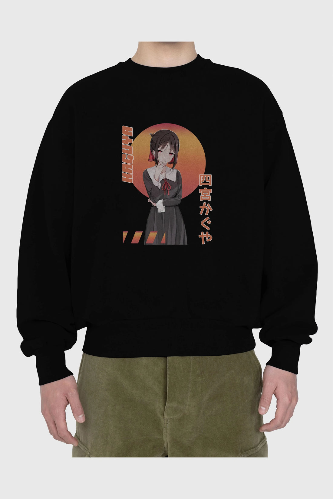 Kaguya Shinomiya 5 Anime Ön Baskılı Oversize Sweatshirt Erkek Kadın Unisex