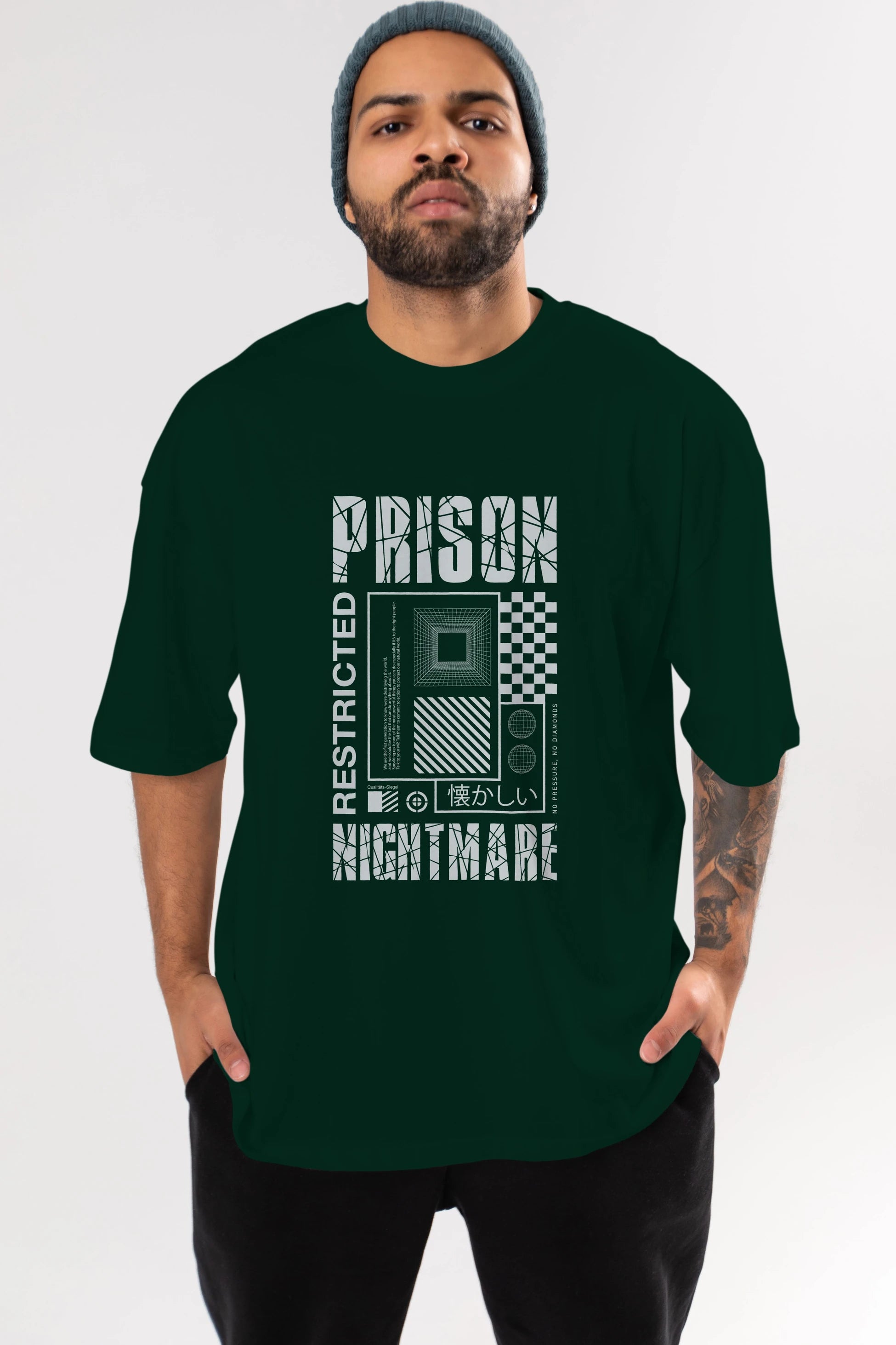 Prison Nightmare Ön Baskılı Oversize t-shirt Erkek Kadın Unisex