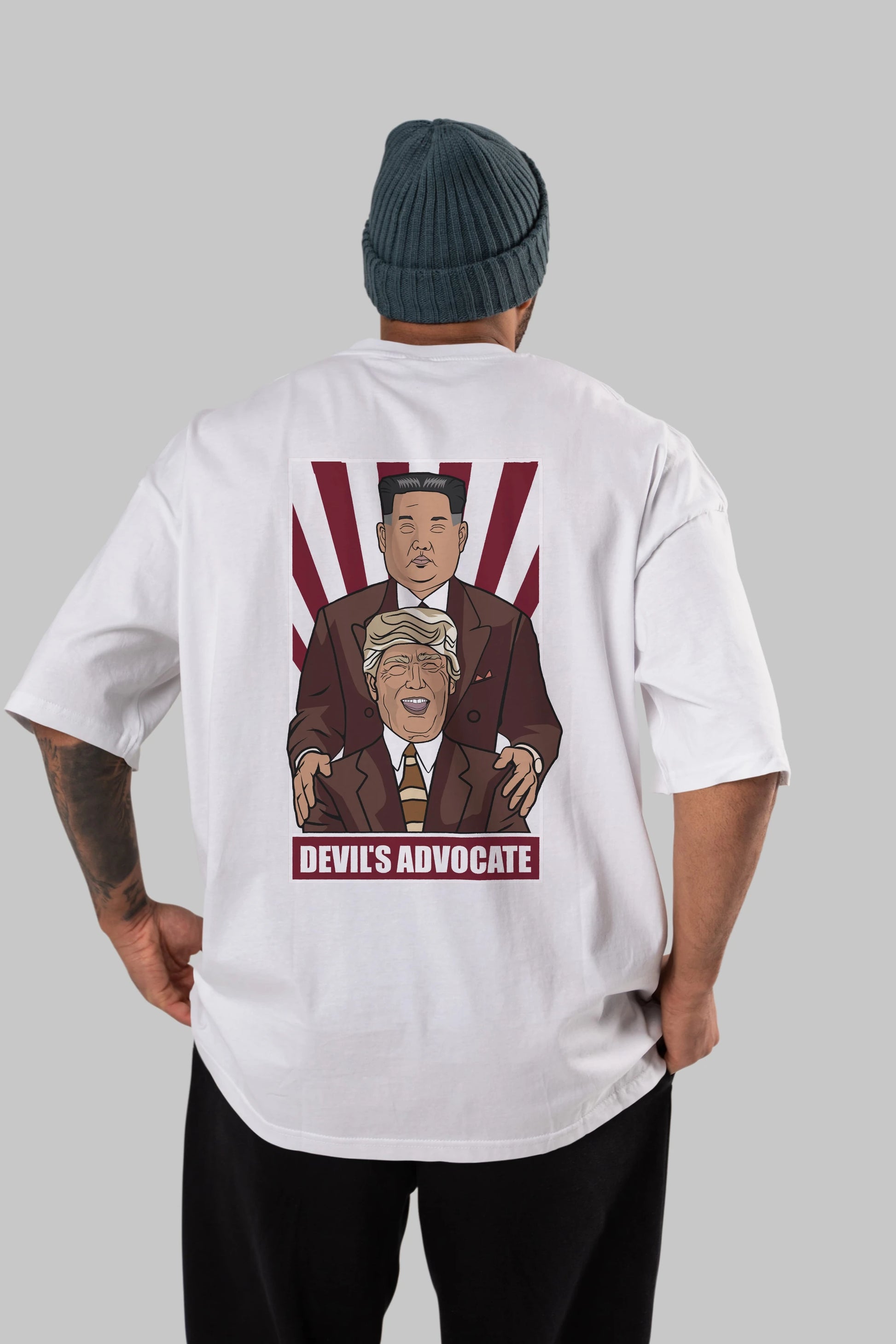 Devil_s Advocate Arka Baskılı Oversize t-shirt Erkek Kadın Unisex %100 Pamuk tişort