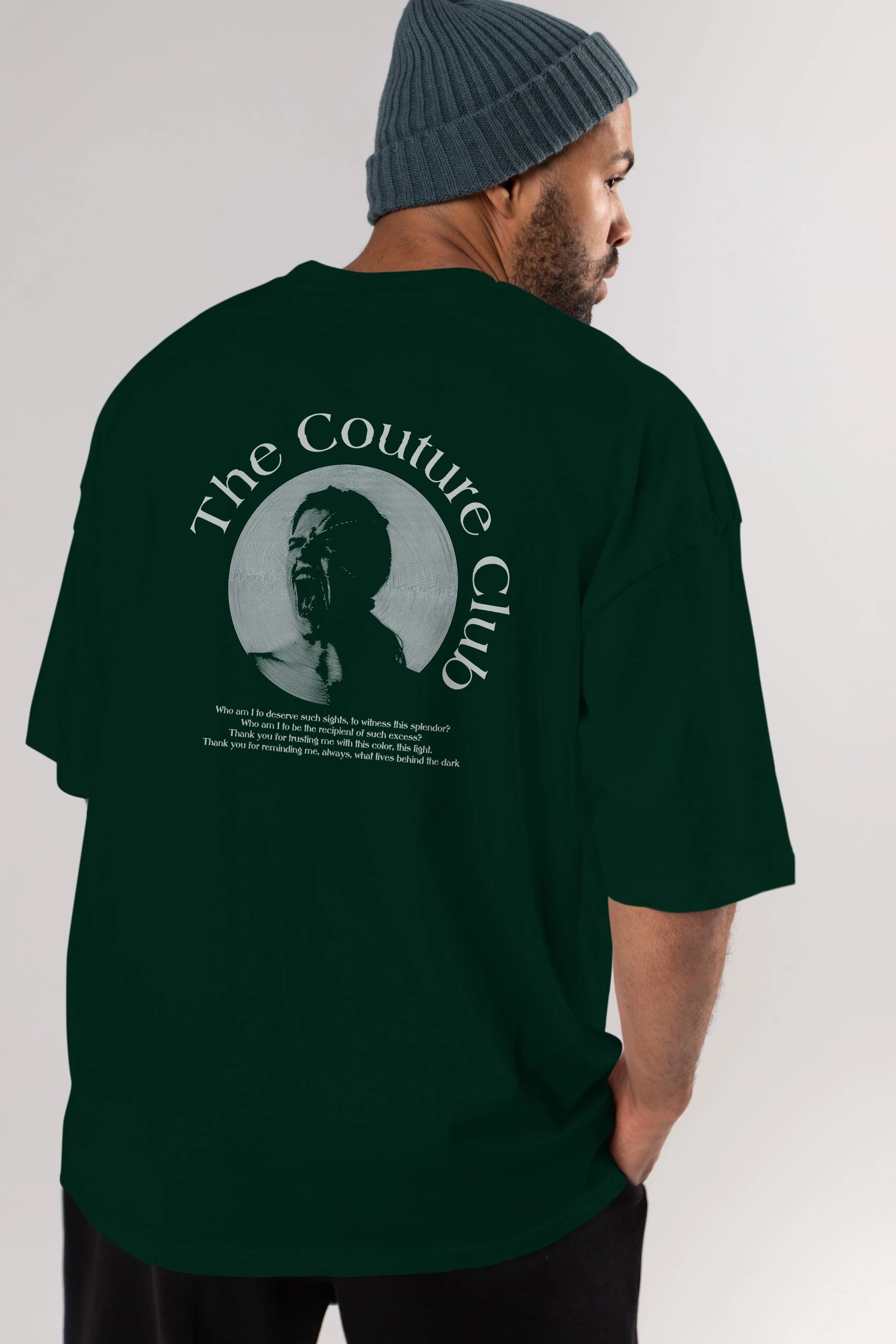 The Couture Club Arka Baskılı Oversize t-shirt Erkek Kadın Unisex