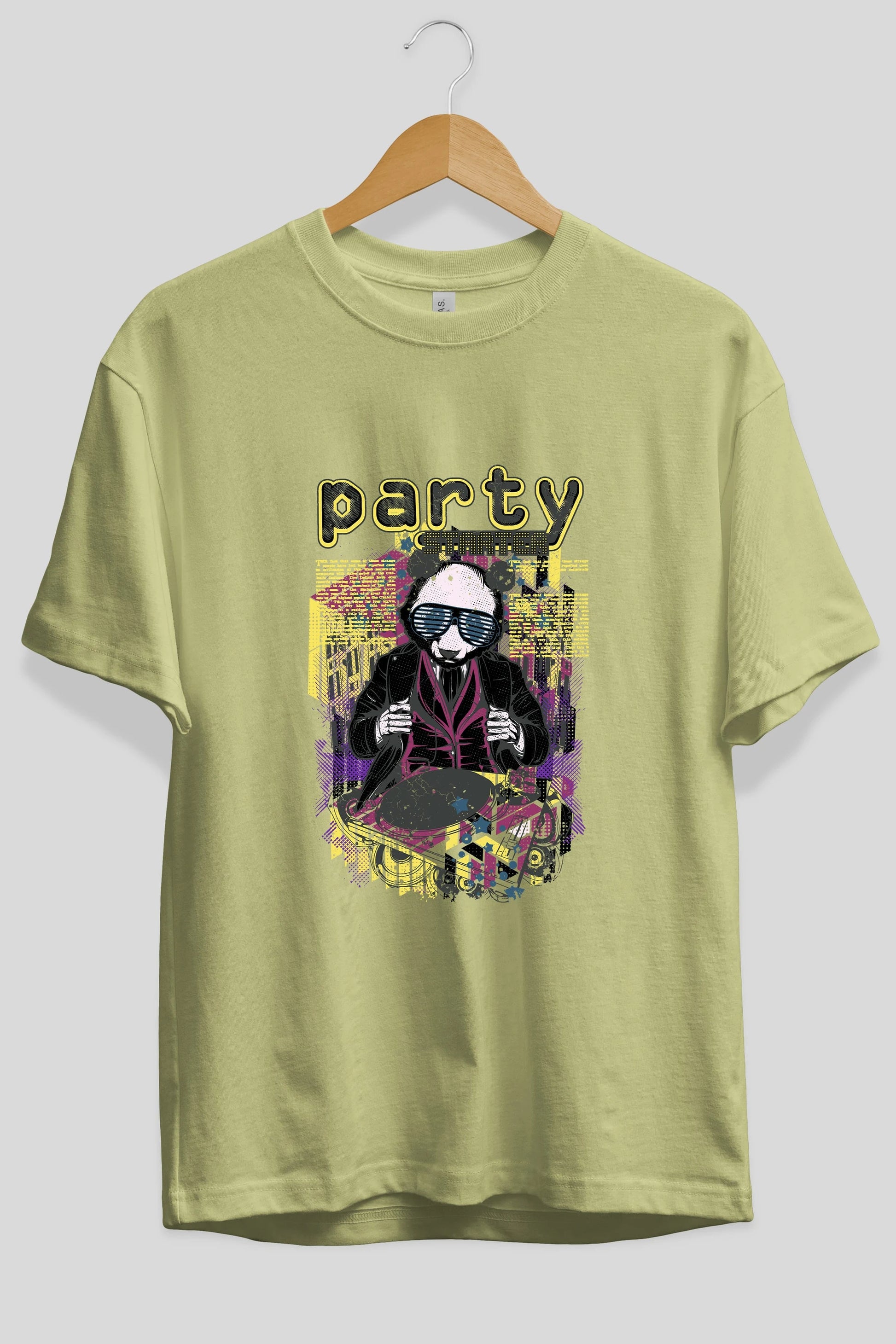 Party Starter Ön Baskılı Oversize t-shirt Erkek Kadın Unisex