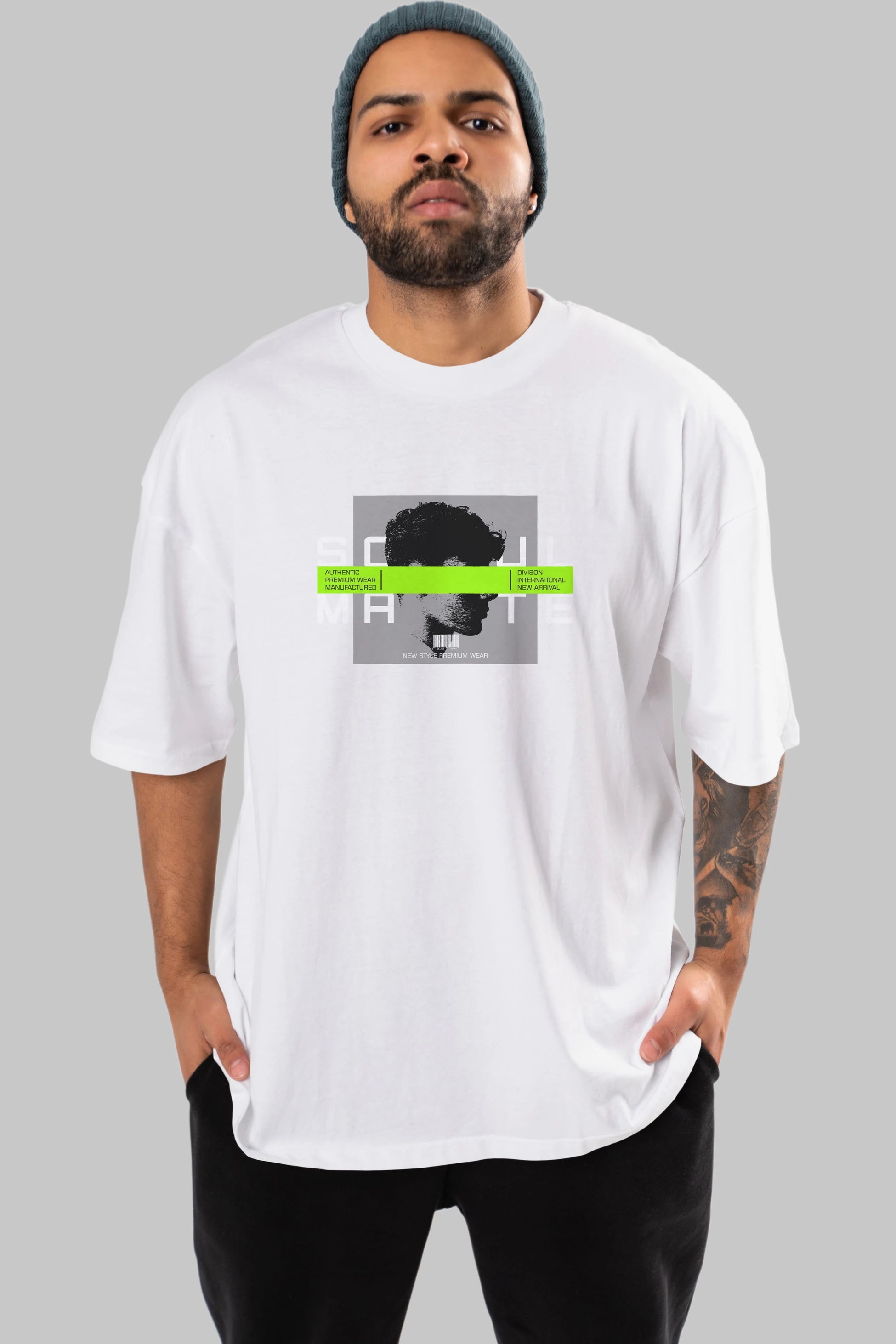 Soul Mate Ön Baskılı Oversize t-shirt Erkek Kadın Unisex