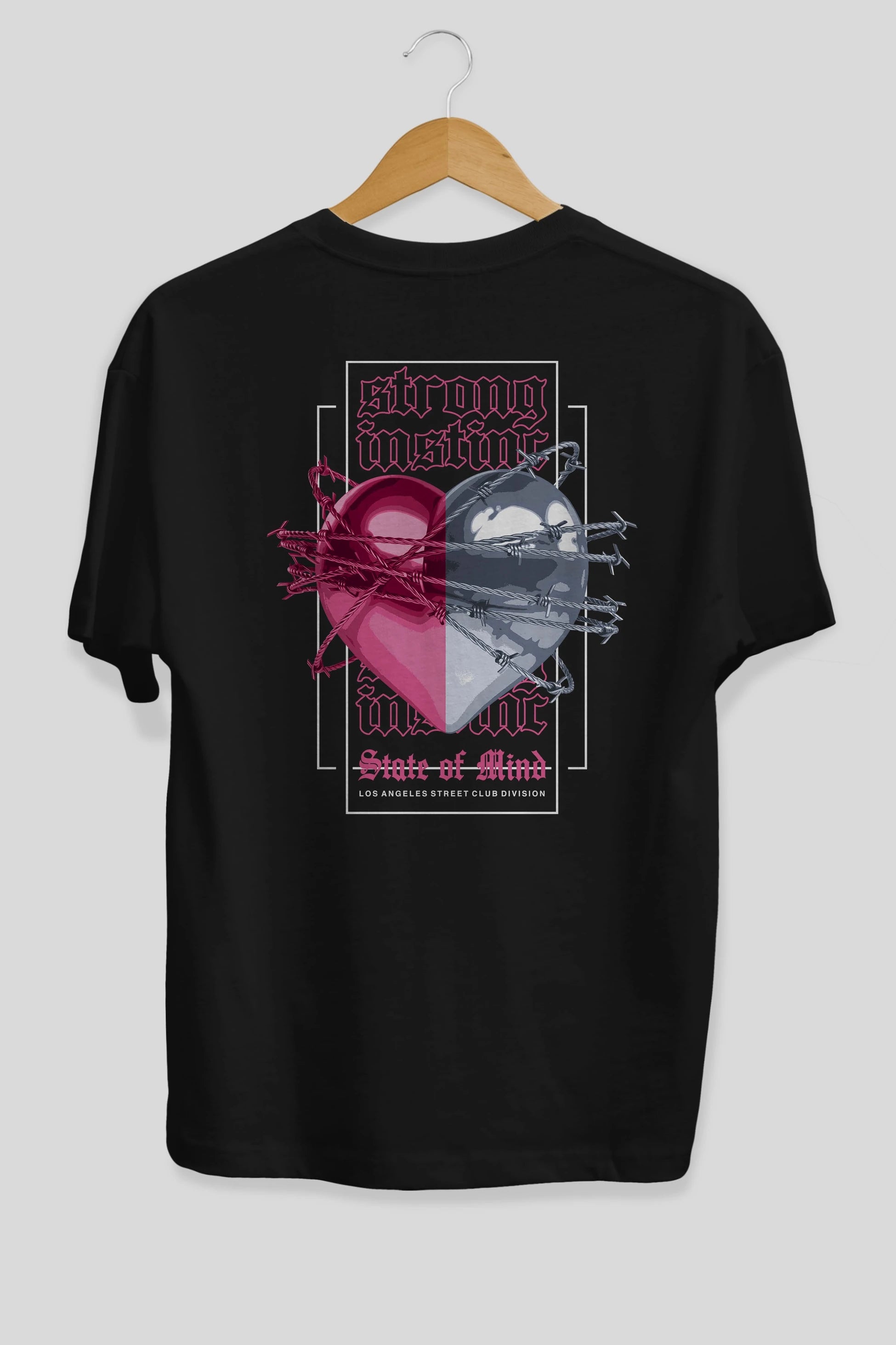 State of Mind Arka Baskılı Oversize t-shirt Erkek Kadın Unisex