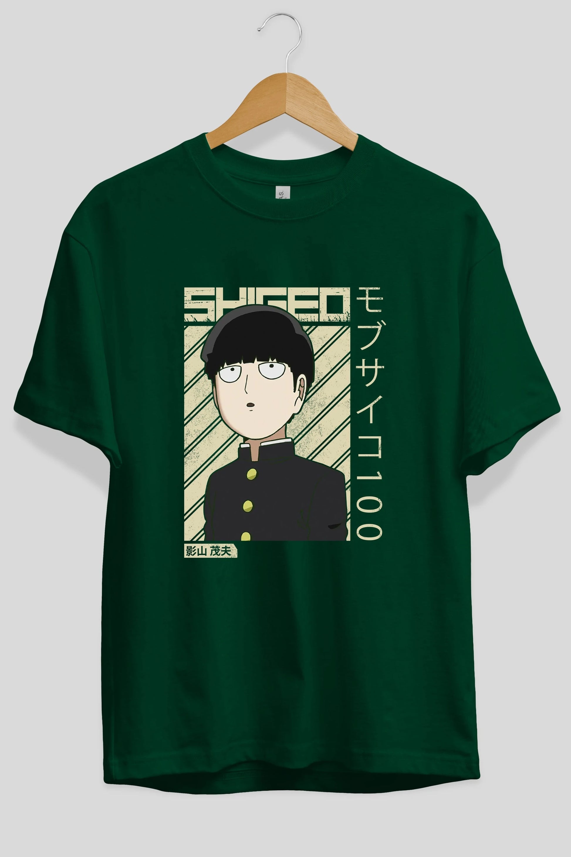 Shigeo Kageyama 2 Anime Ön Baskılı Oversize t-shirt %100 pamuk Erkek Kadın Unisex