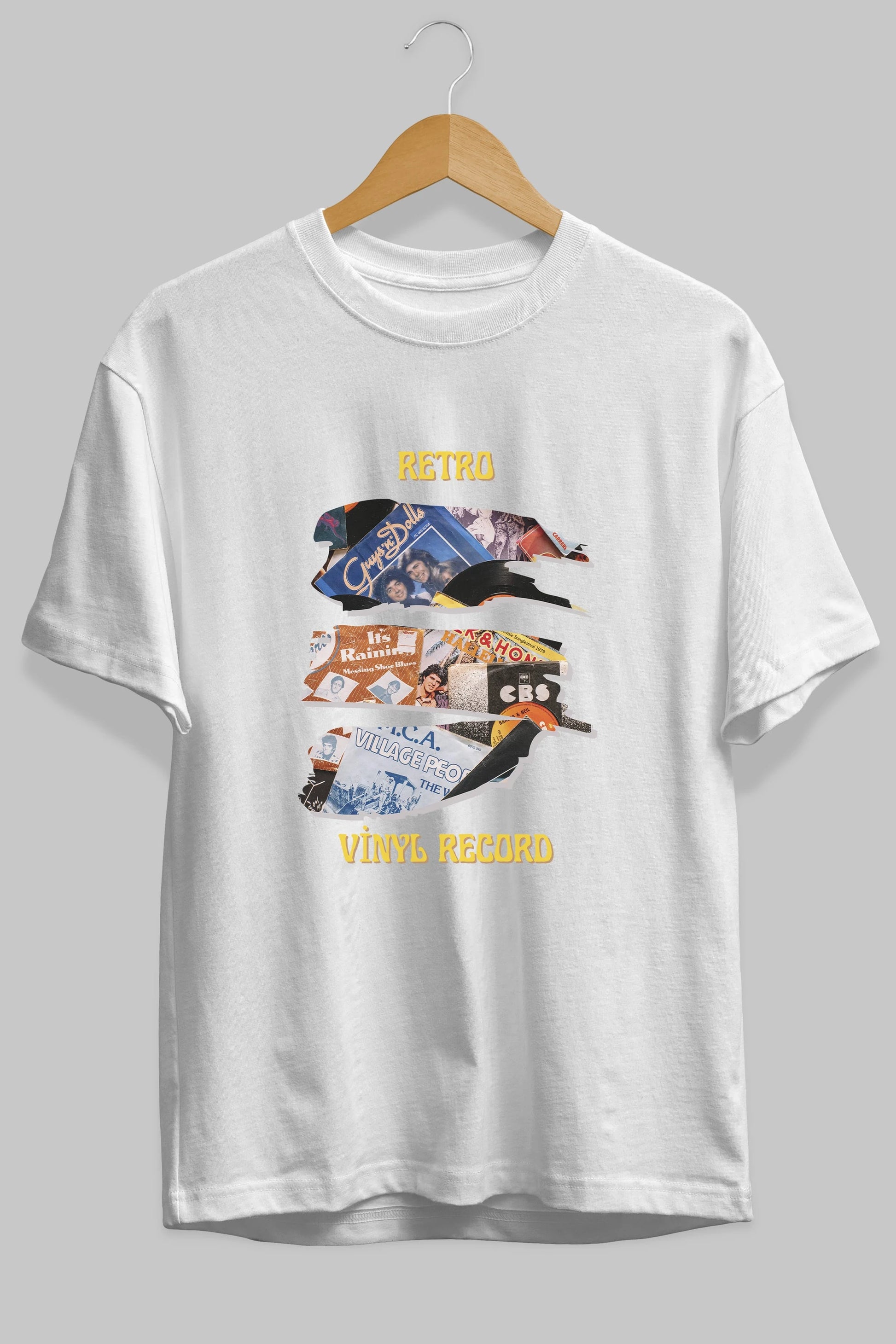 Retro Design Ön Baskılı Oversize t-shirt Erkek Kadın Unisex