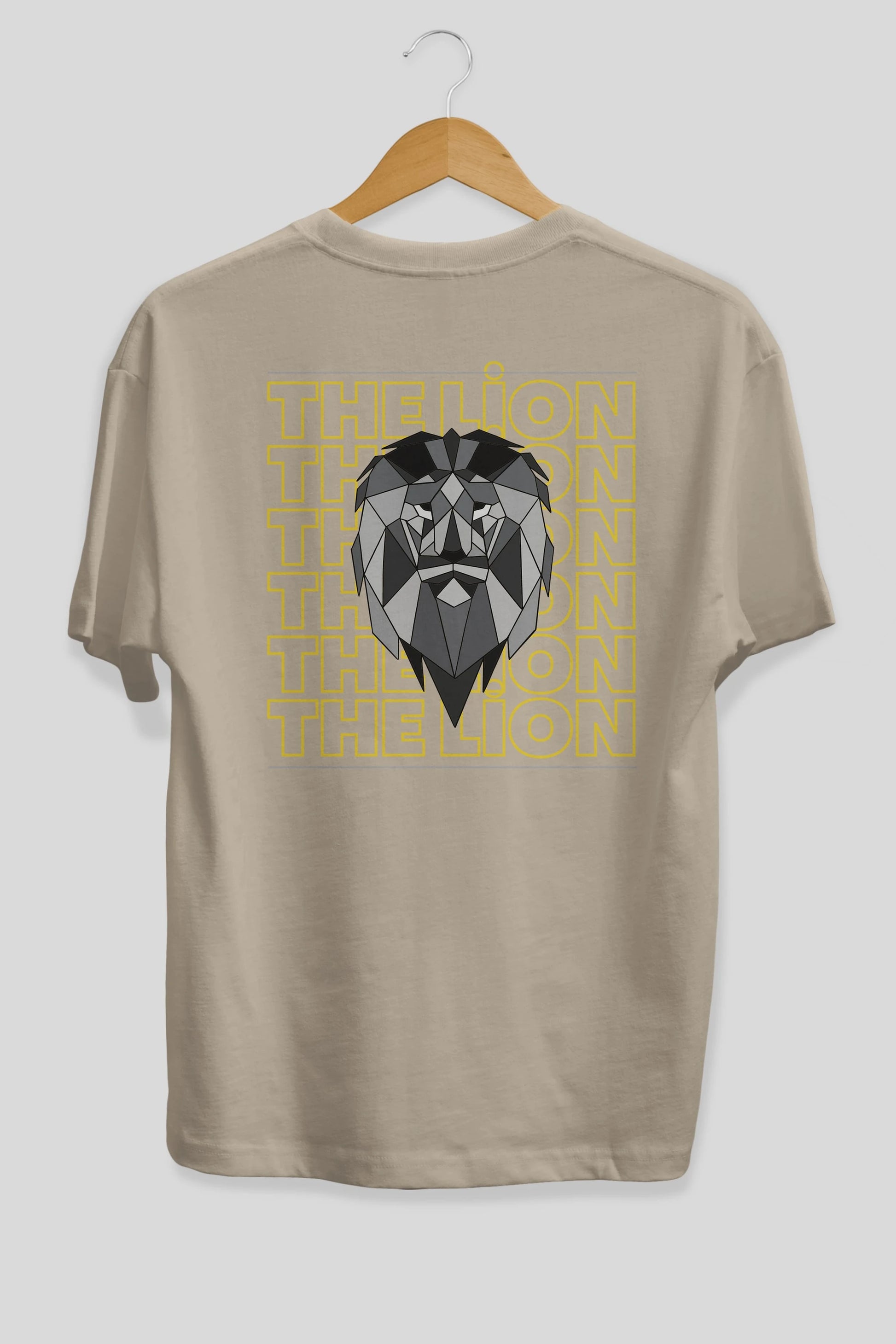 The Lion Yazılı Arka Baskılı Oversize t-shirt Erkek Kadın Unisex