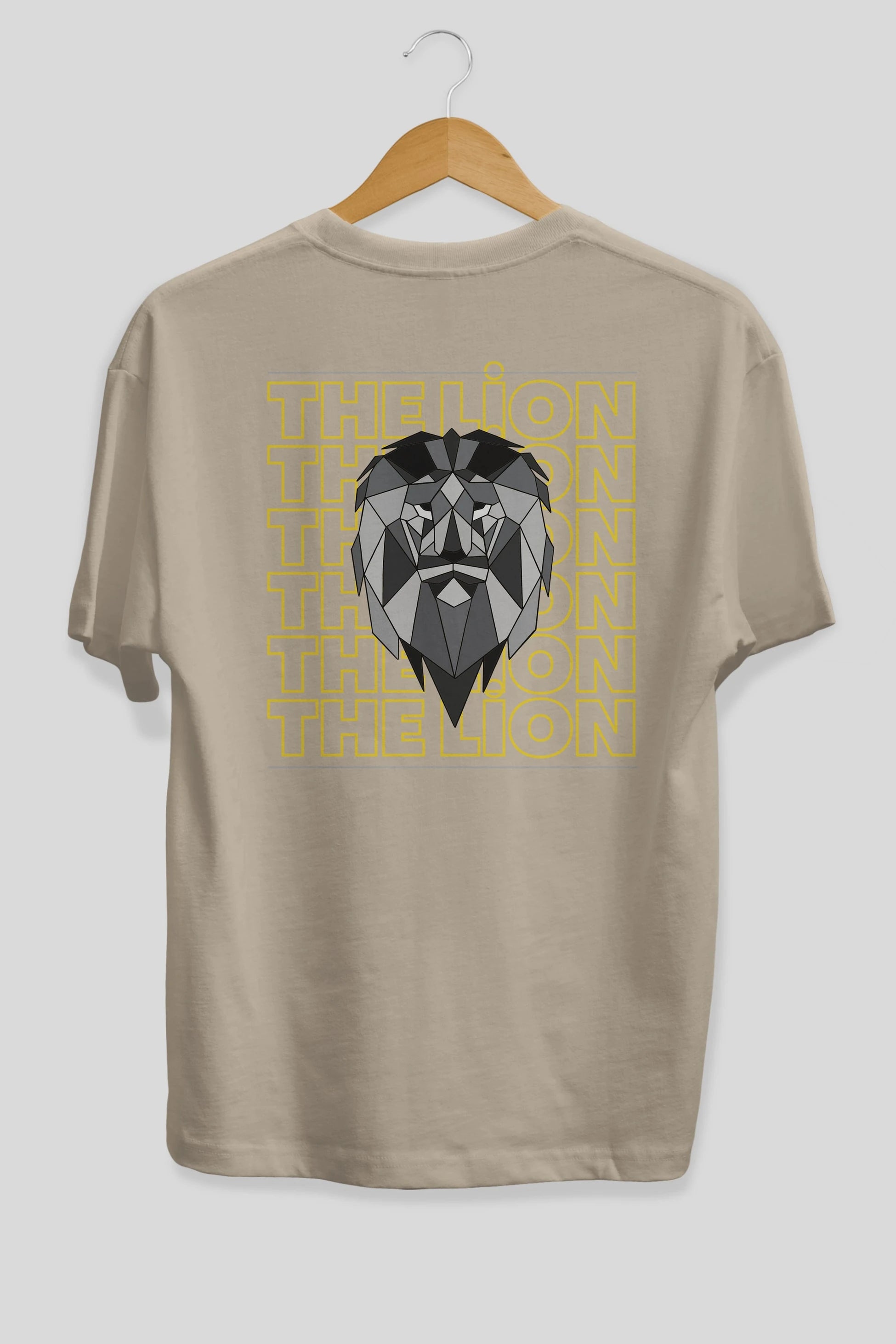 The Lion Yazılı Arka Baskılı Oversize t-shirt Erkek Kadın Unisex