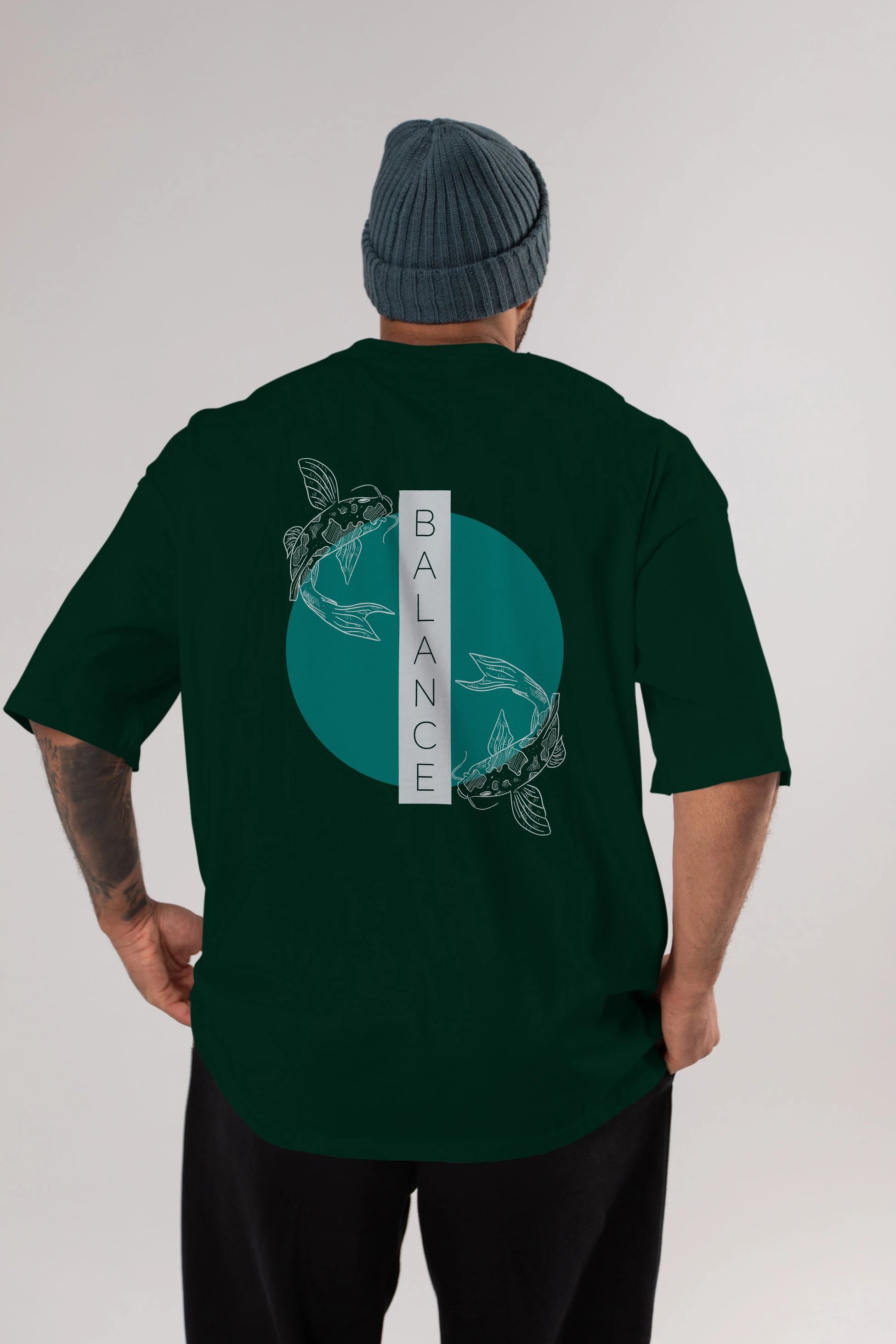 Balance 2 Yazılı Arka Baskılı Oversize t-shirt Erkek Kadın Unisex