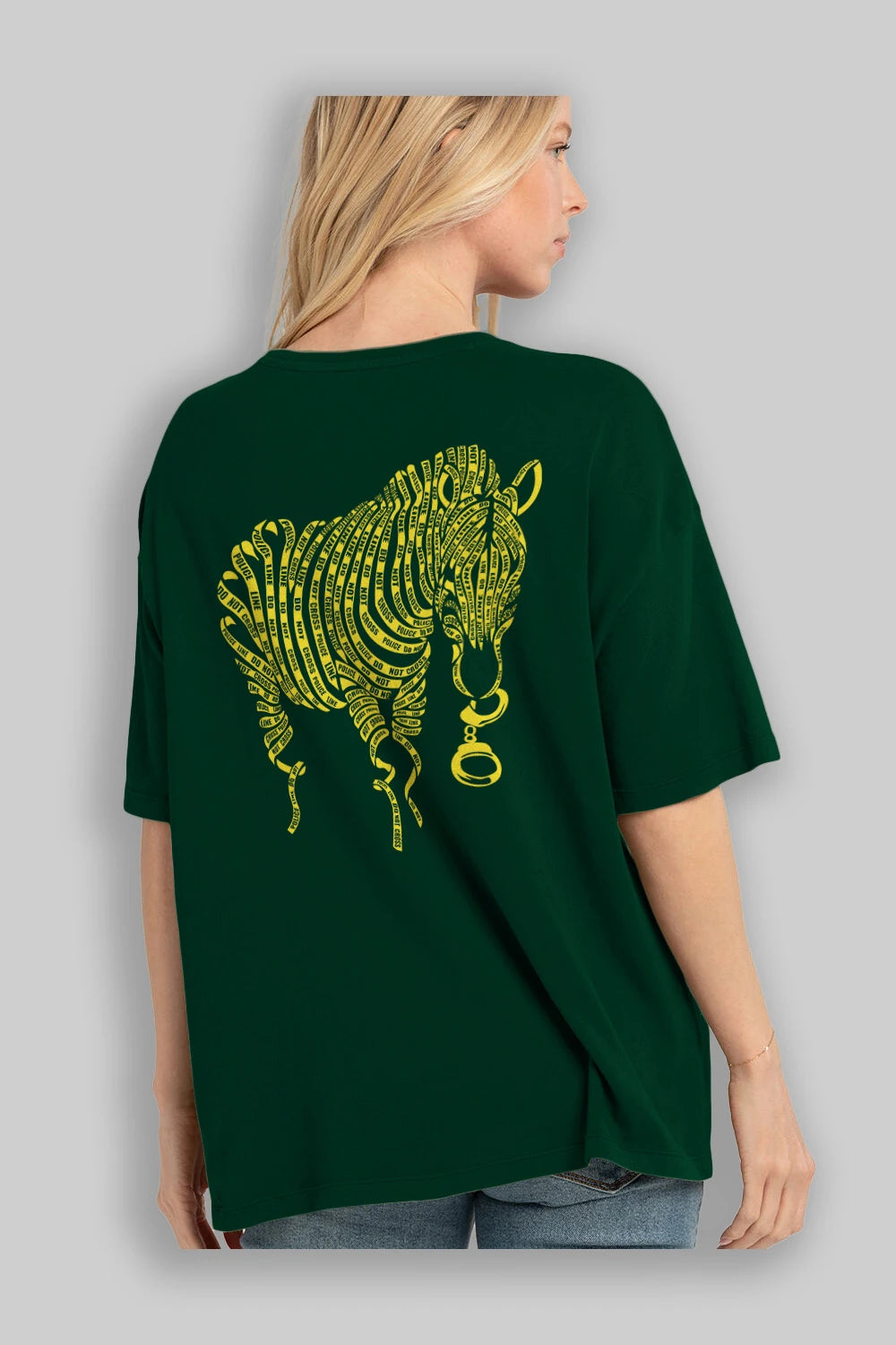 Nature of Crime Arka Baskılı Oversize t-shirt %100 pamuk Erkek Kadın Unisex