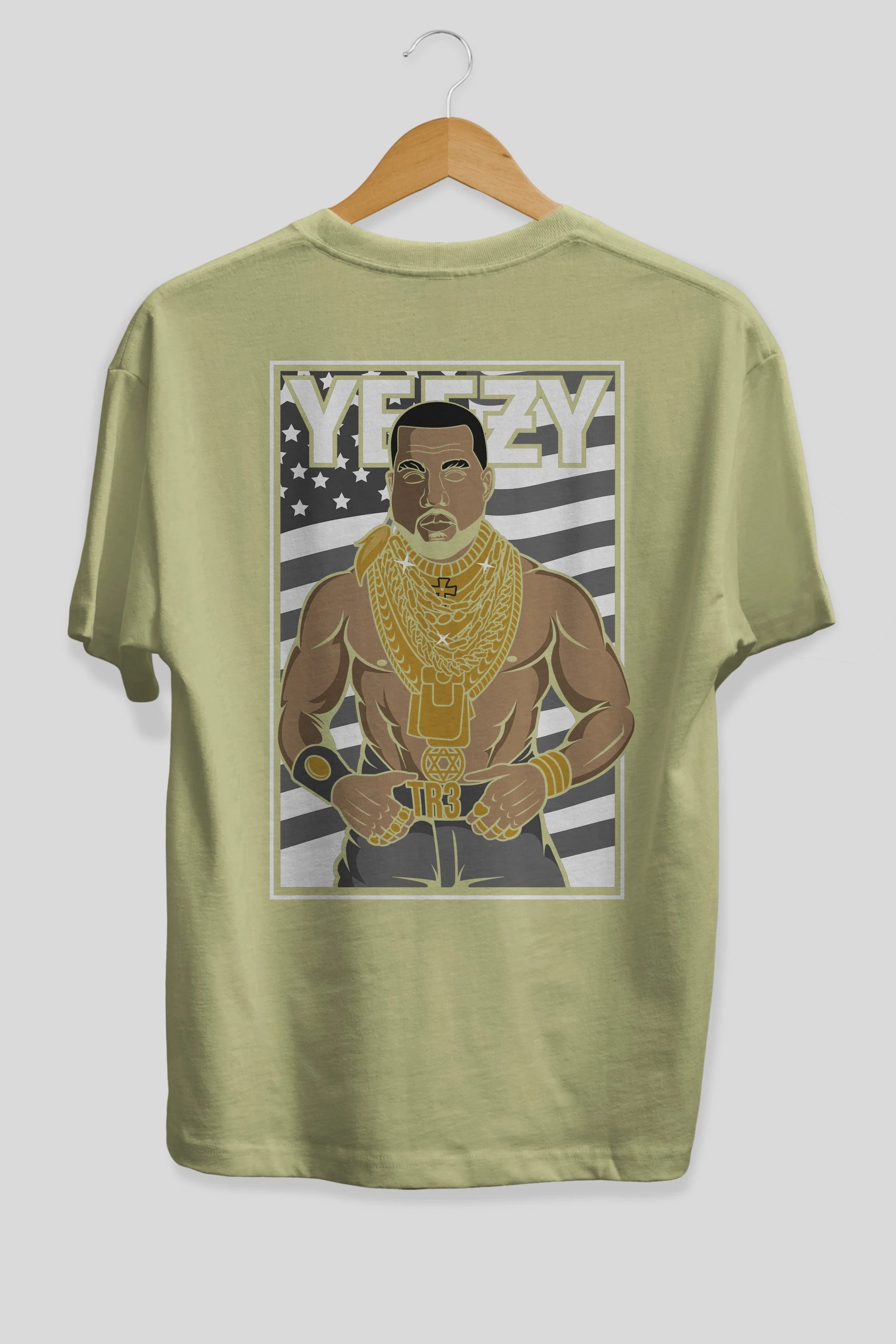 Mr.T Arka Baskılı Oversize t-shirt Erkek Kadın Unisex %100 Pamuk tişort