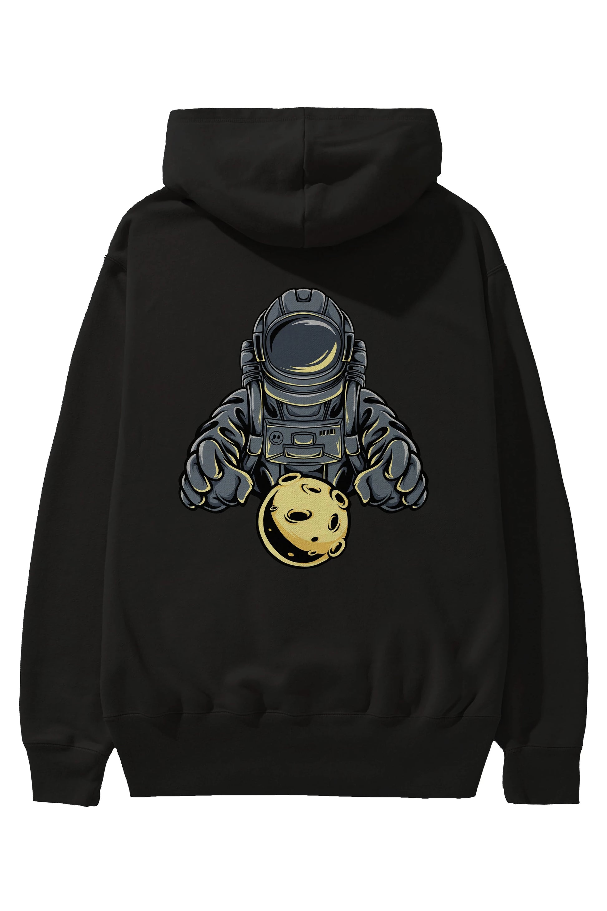 Astromoon tshirt Arka Baskılı Hoodie Oversize Kapüşonlu Sweatshirt Erkek Kadın Unisex