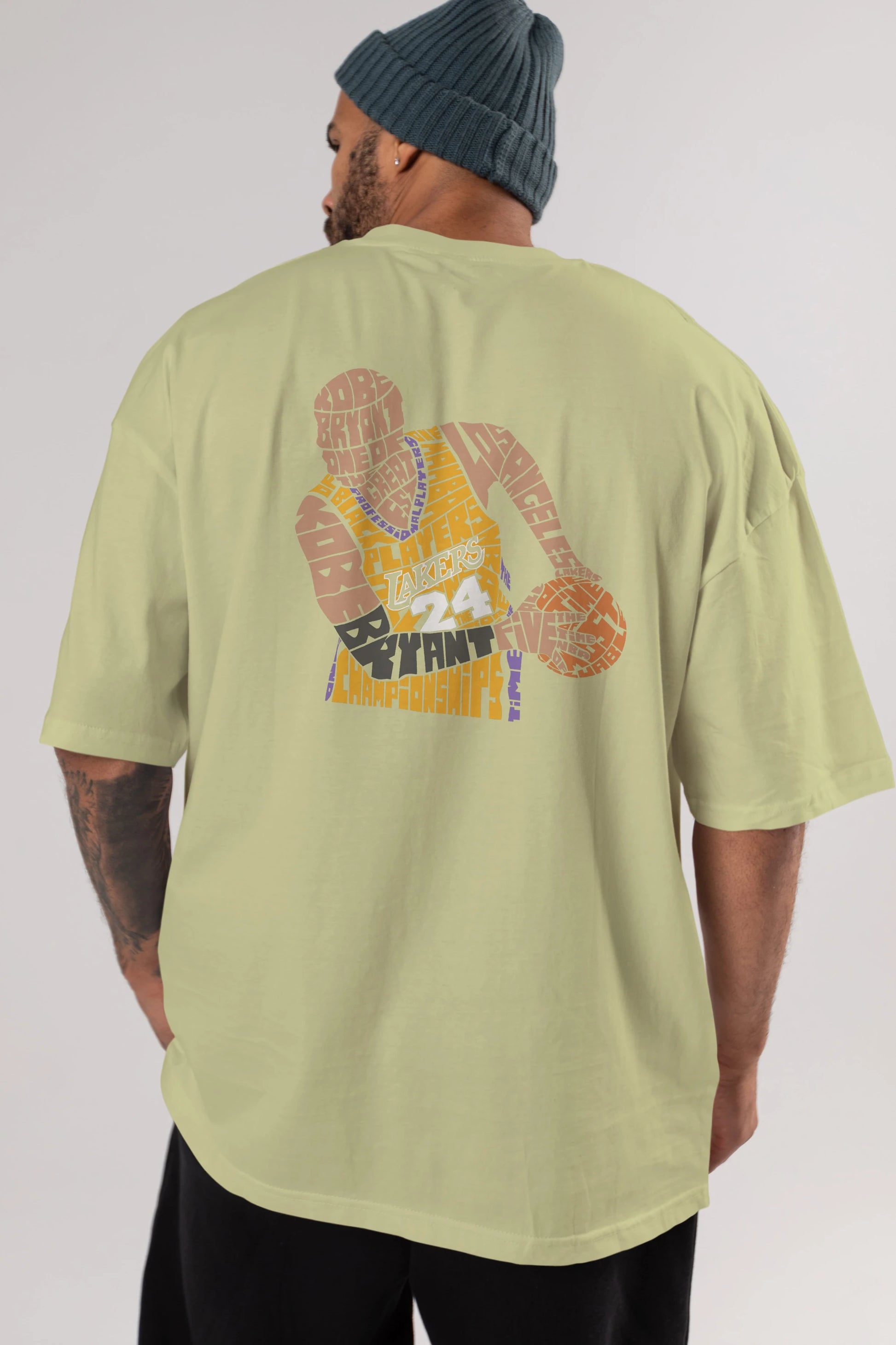 Kobe Bryant Arka Baskılı Oversize t-shirt %100 pamuk Erkek Kadın Unisex