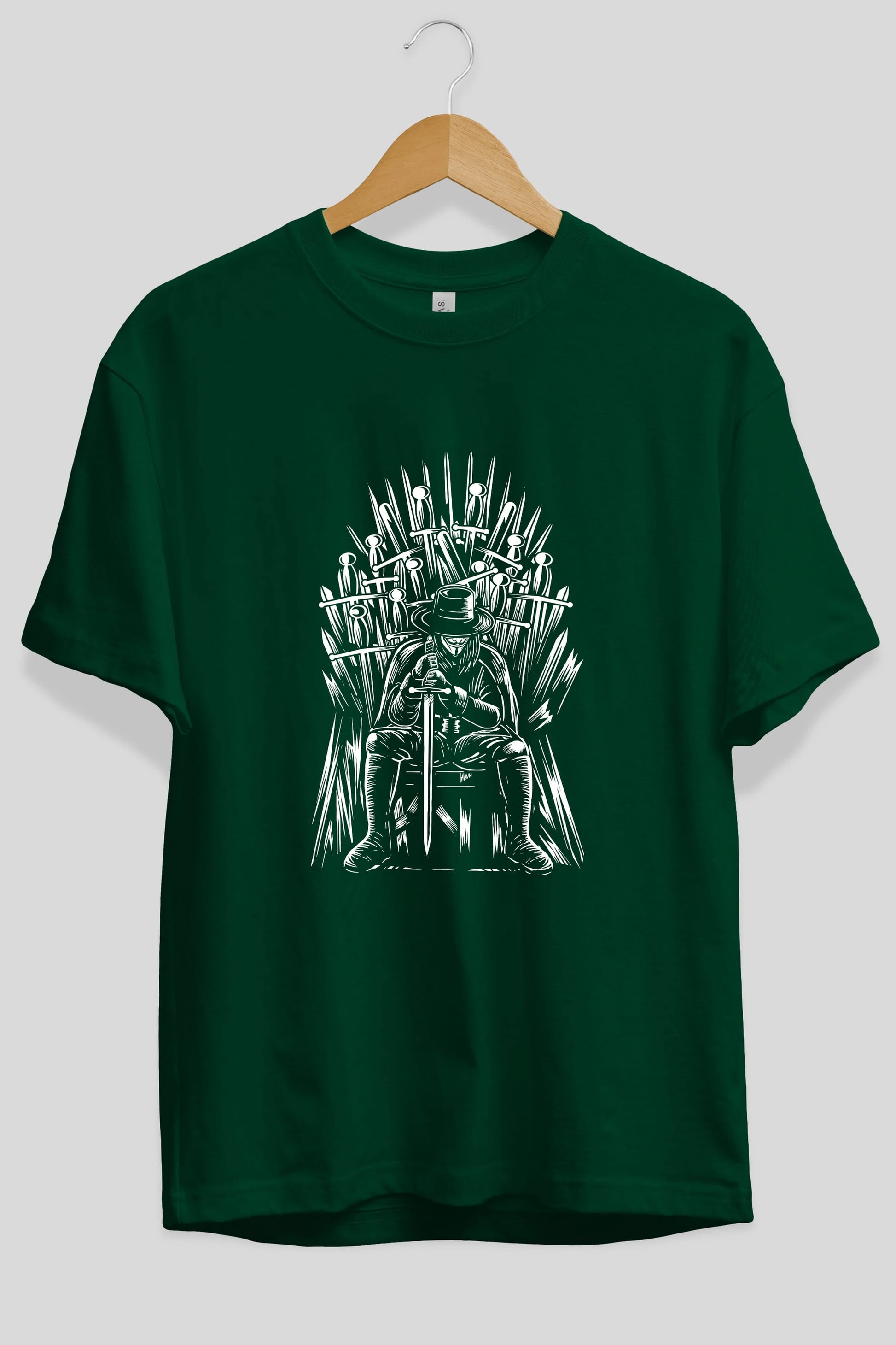 The Thrones Of Vendetta Ön Baskılı Oversize t-shirt Erkek Kadın Unisex %100 Pamuk tişort