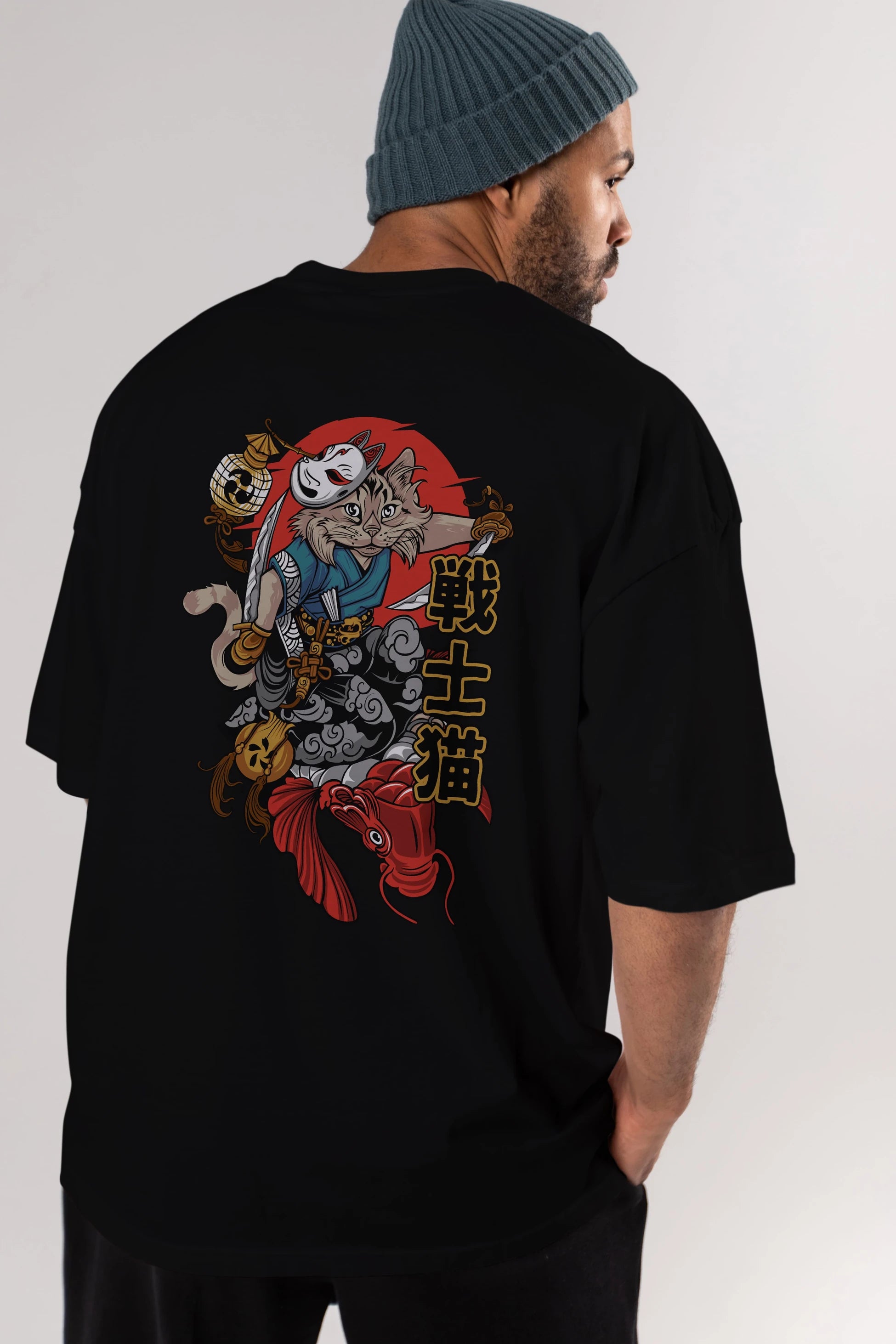 TRIBAL (2) Anime Arka Baskılı Oversize t-shirt Erkek Kadın Unisex
