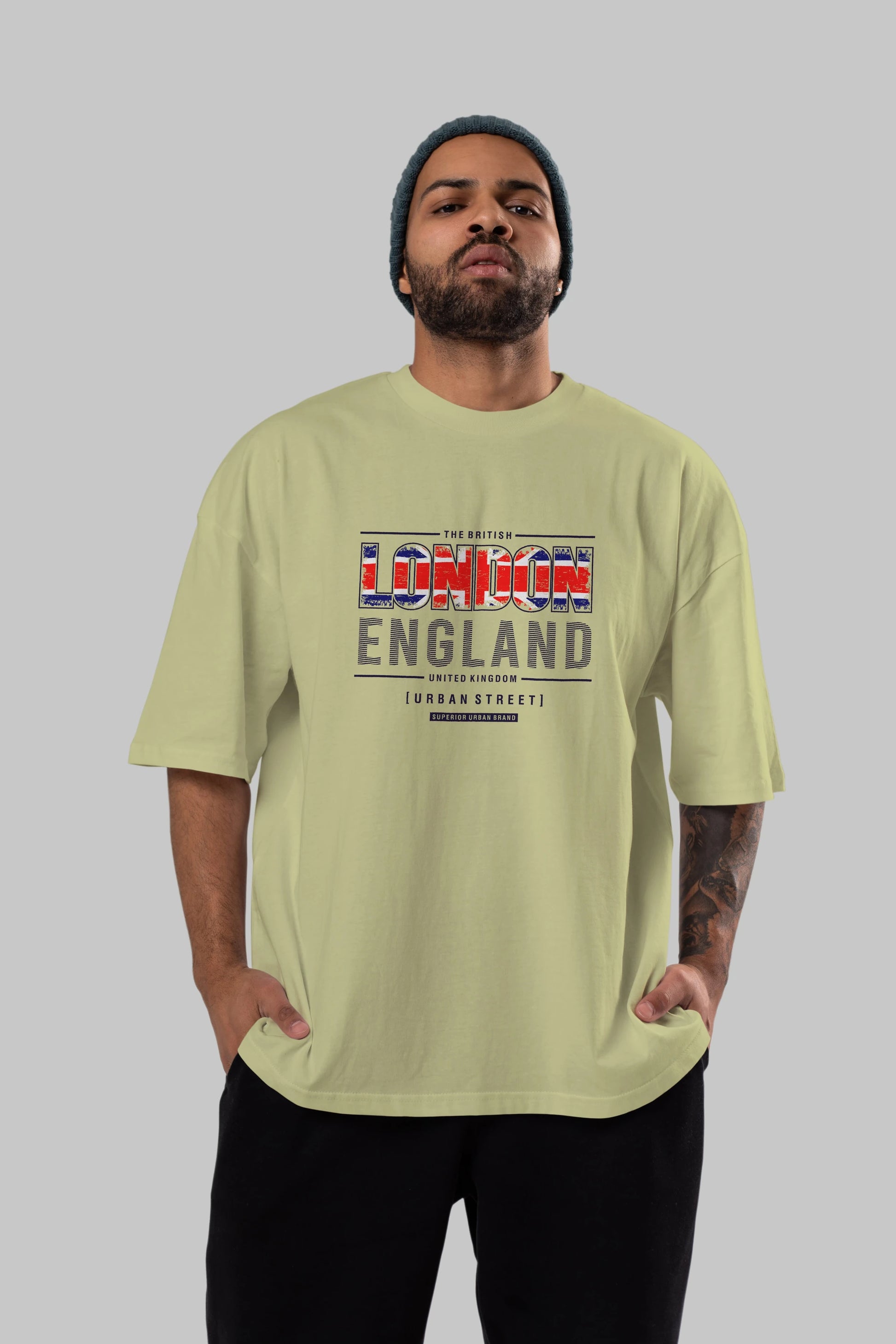 London England Ön Baskılı Oversize t-shirt Erkek Kadın Unisex