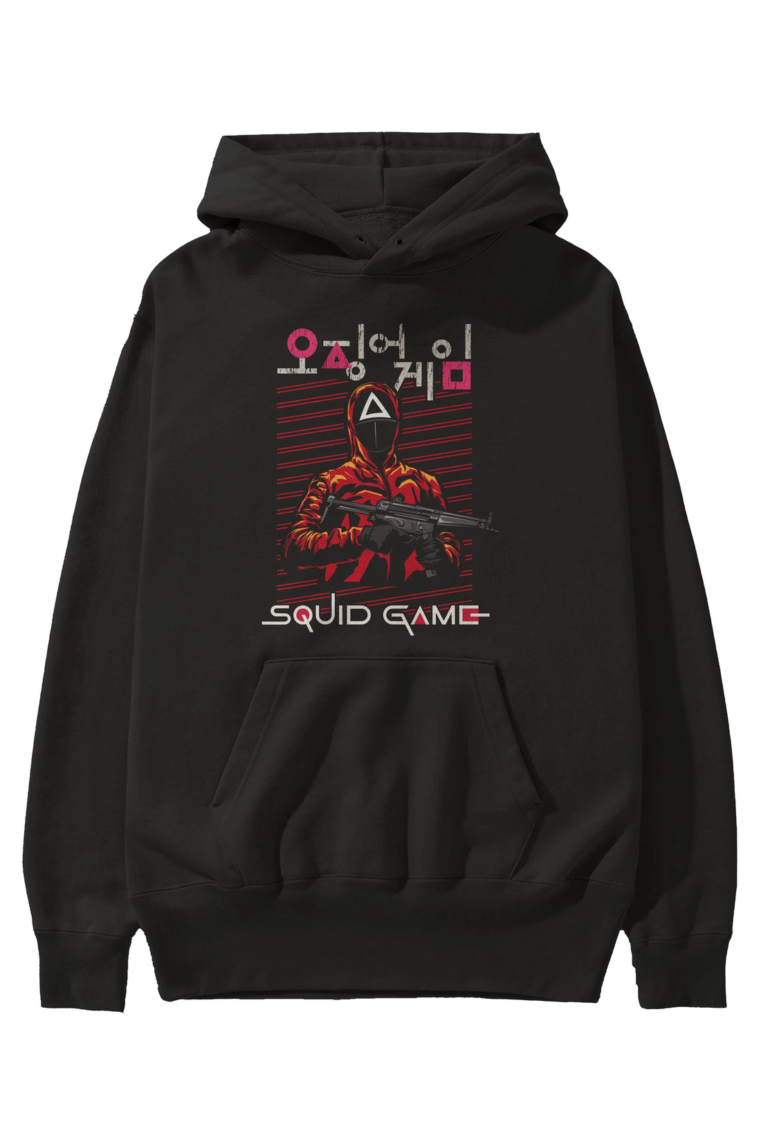 Squid Game (2) Ön Baskılı Hoodie Oversize Kapüşonlu Sweatshirt Erkek Kadın Unisex