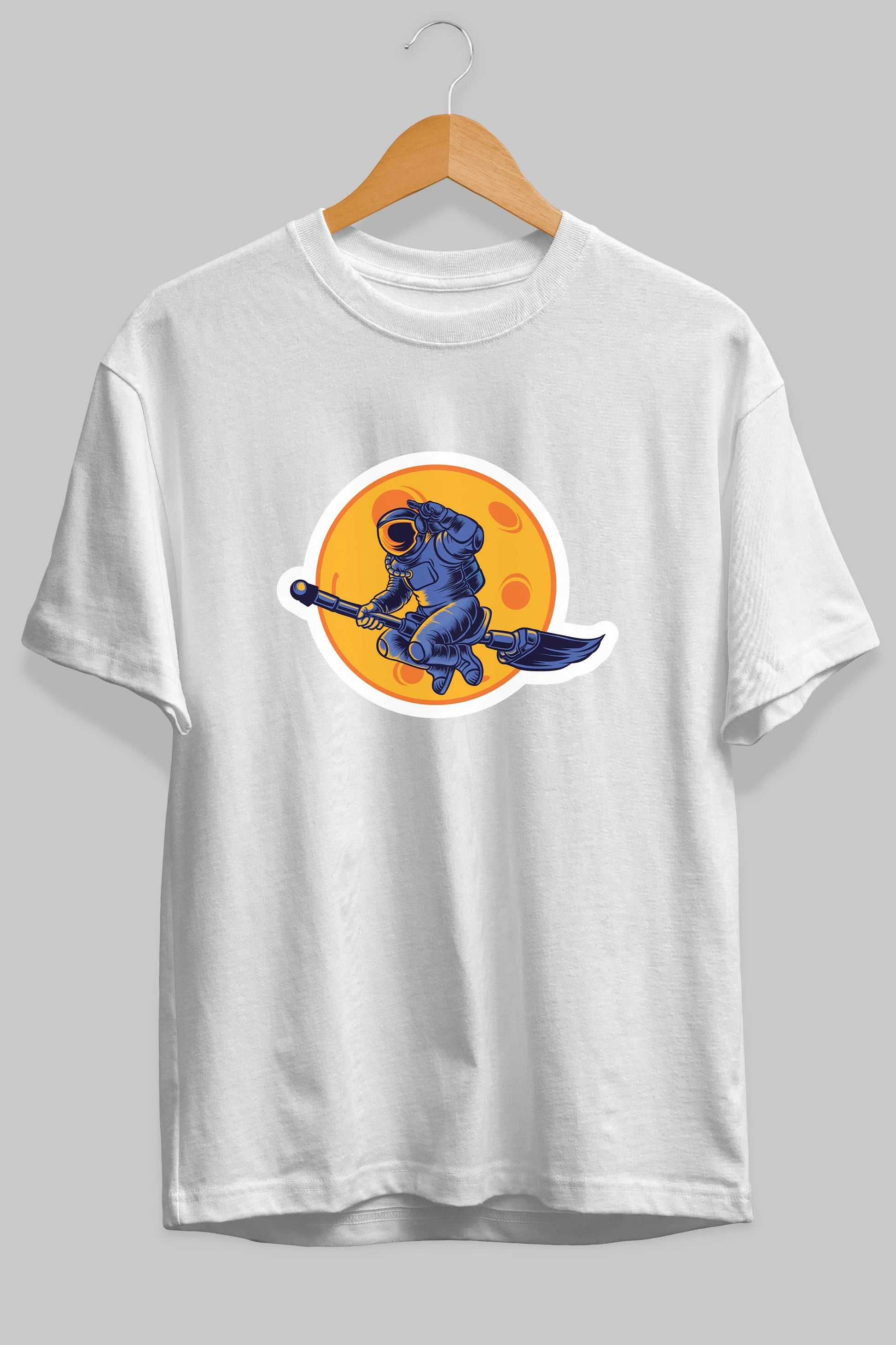 Space Witch Sticker Ön Baskılı Oversize t-shirt Erkek Kadın Unisex