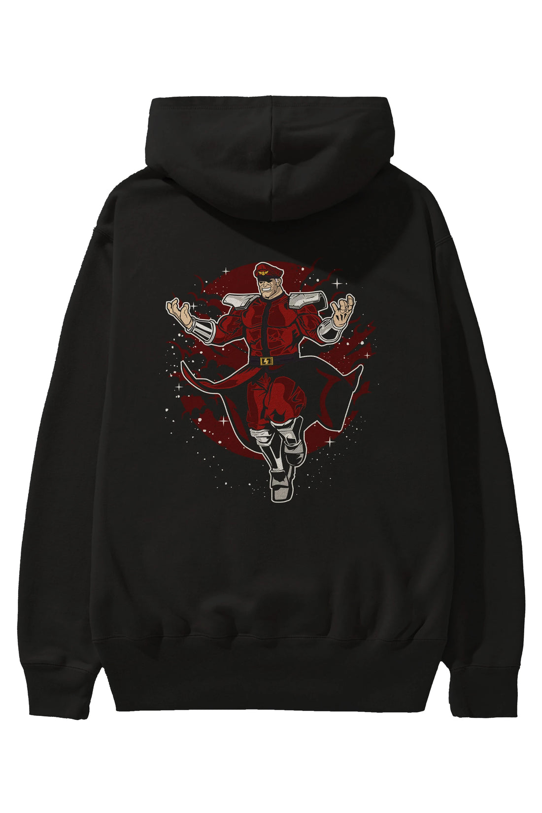 M BISON Arka Baskılı Hoodie Oversize Kapüşonlu Sweatshirt Erkek Kadın Unisex