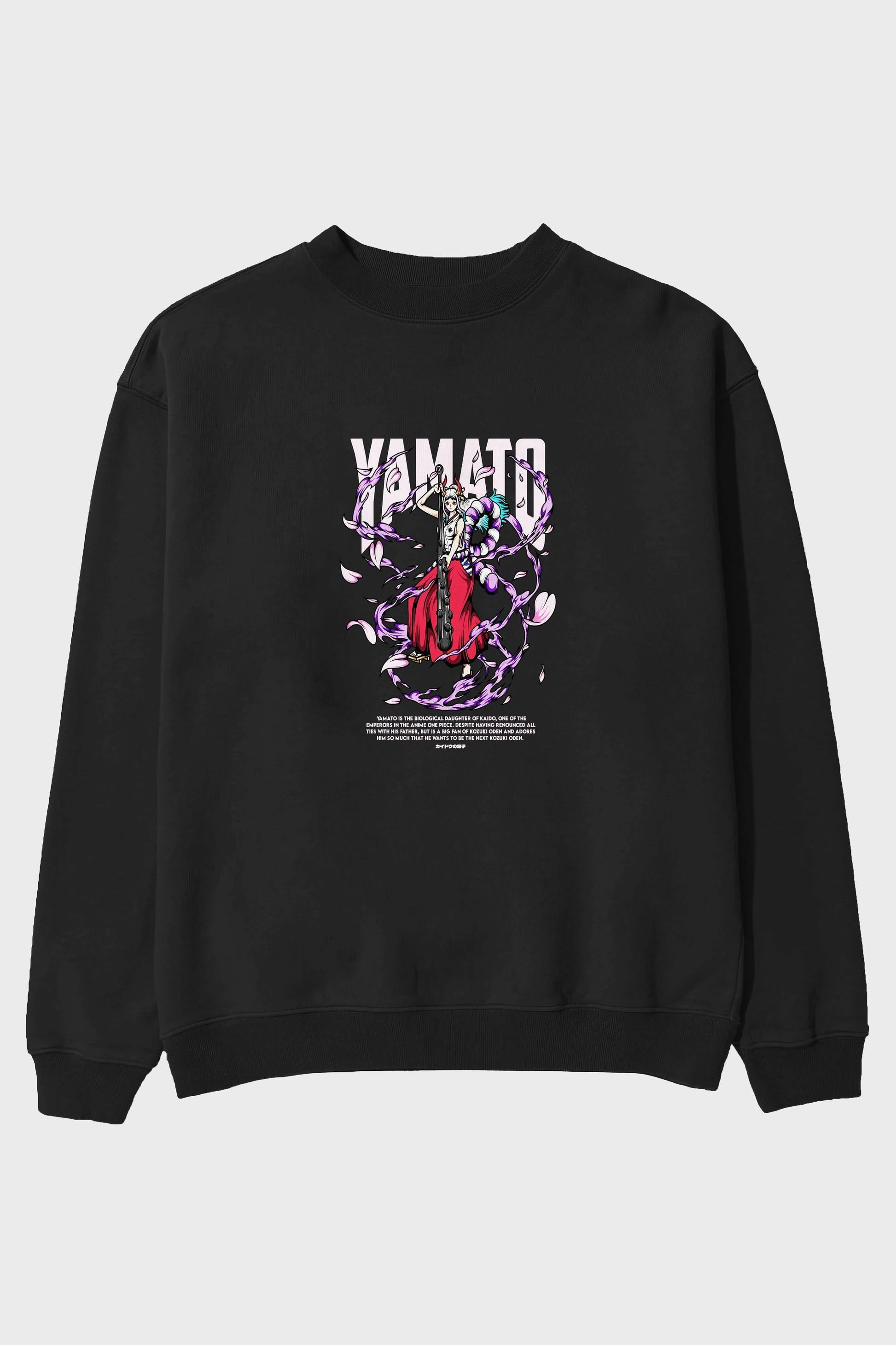 Yamato Anime Ön Baskılı Oversize Sweatshirt Erkek Kadın Unisex