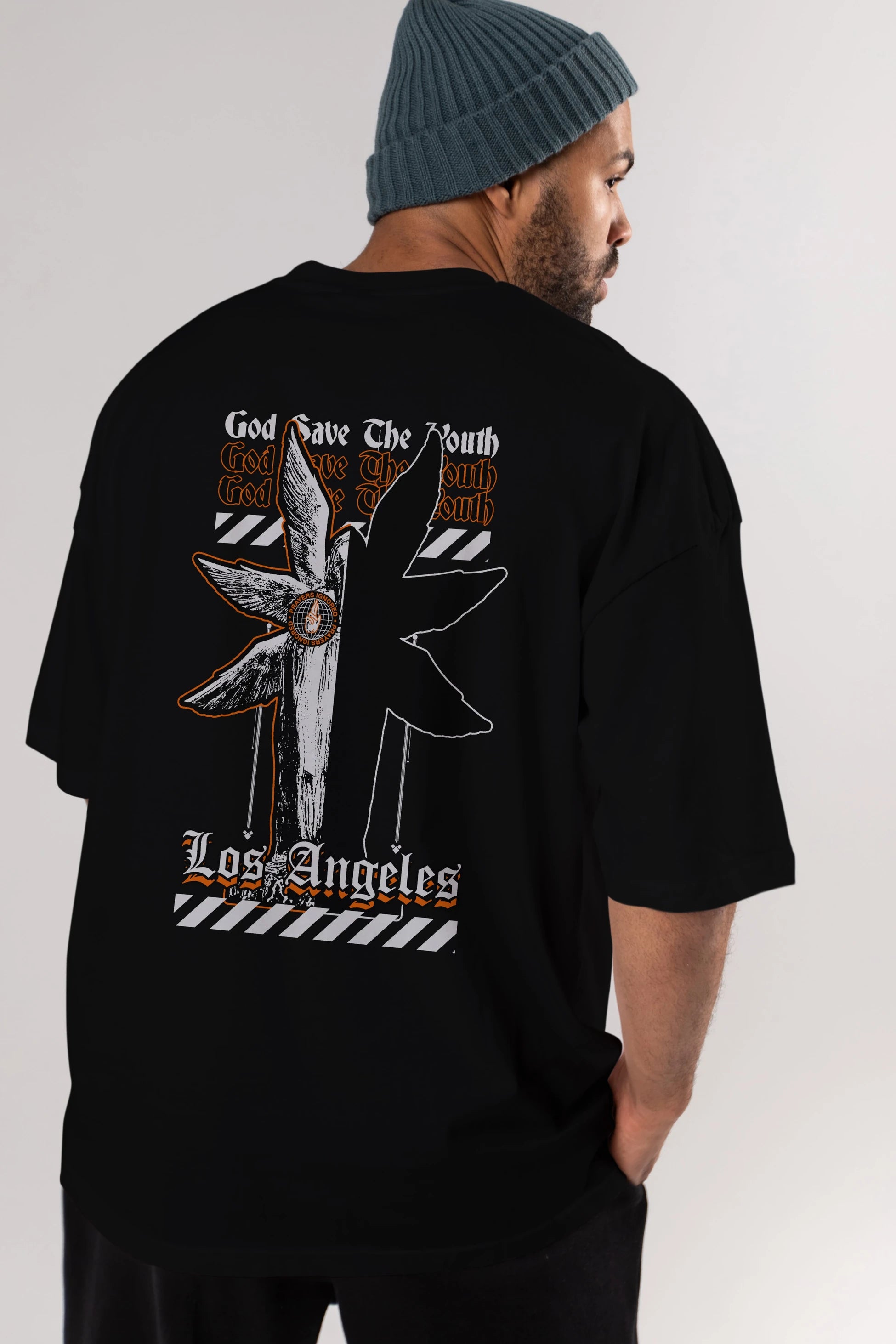 God Save The Youth Arka Baskılı Oversize t-shirt Erkek Kadın Unisex