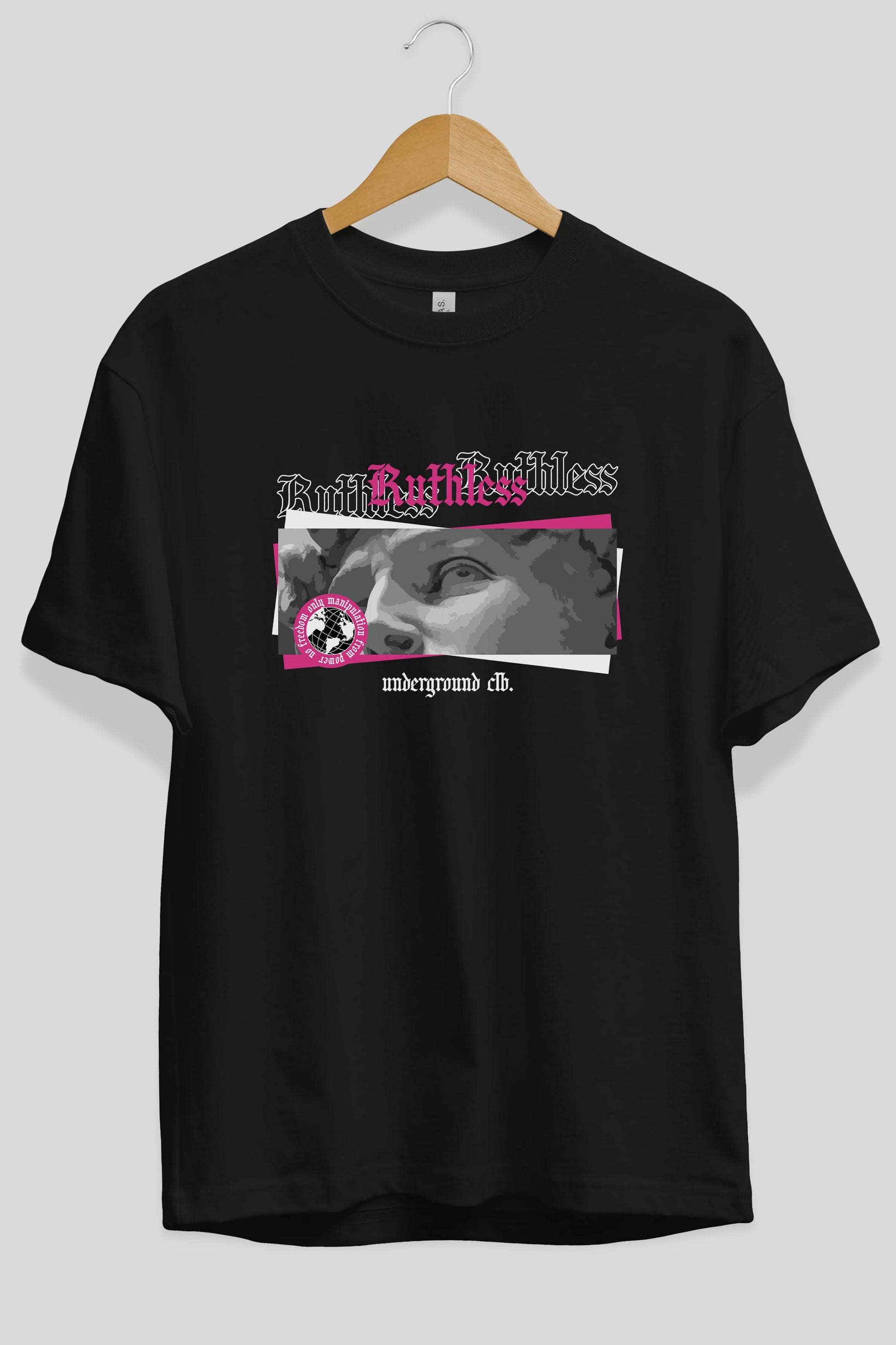 Ruthless Ön Baskılı Oversize t-shirt Erkek Kadın Unisex