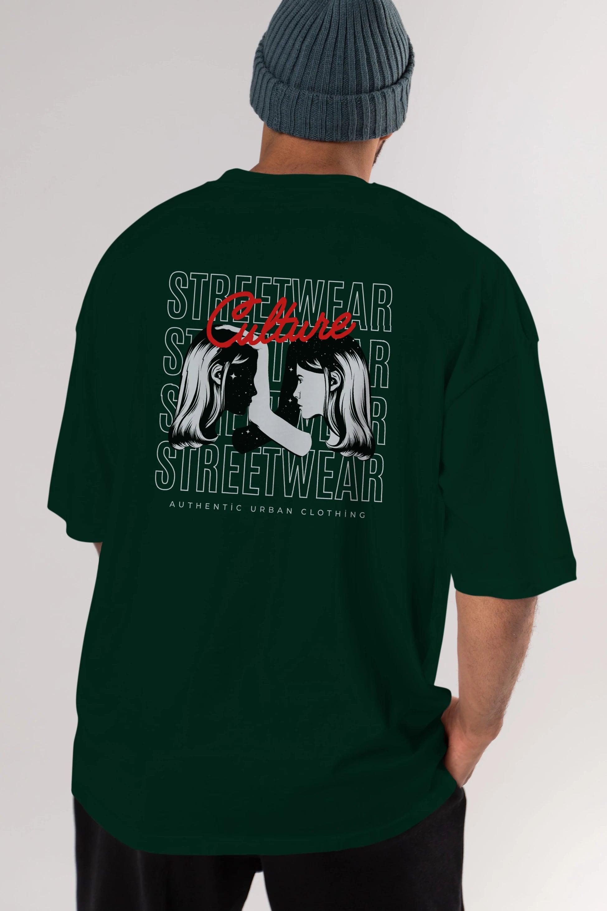 Culture Streetwear Yazılı Arka Baskılı Oversize t-shirt Erkek Kadın Unisex
