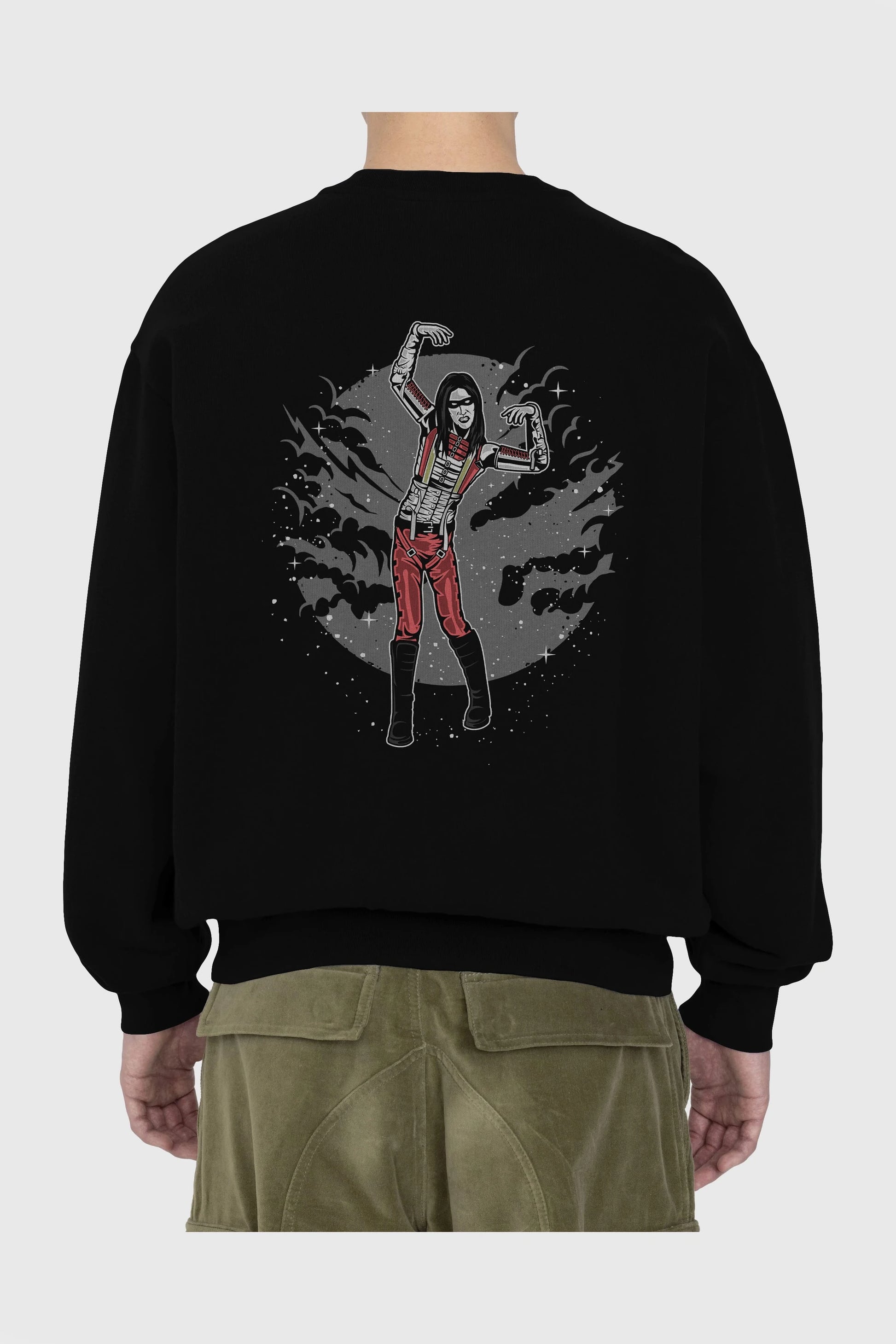 Marilyn Manson Arka Baskılı Oversize Sweatshirt Erkek Kadın Unisex