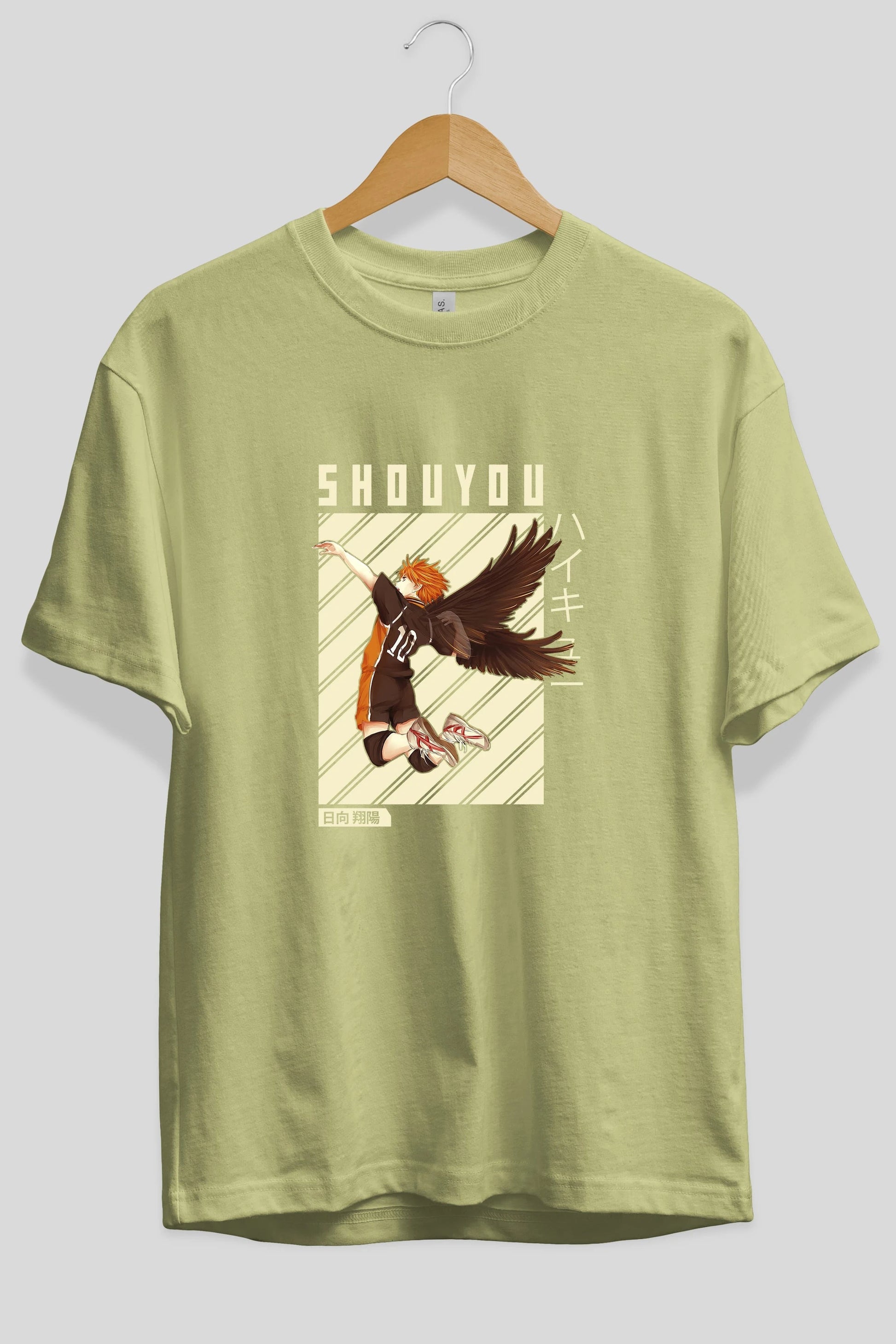 Shouyou Hinata 3 Anime Ön Baskılı Oversize t-shirt %100 pamuk Erkek Kadın Unisex