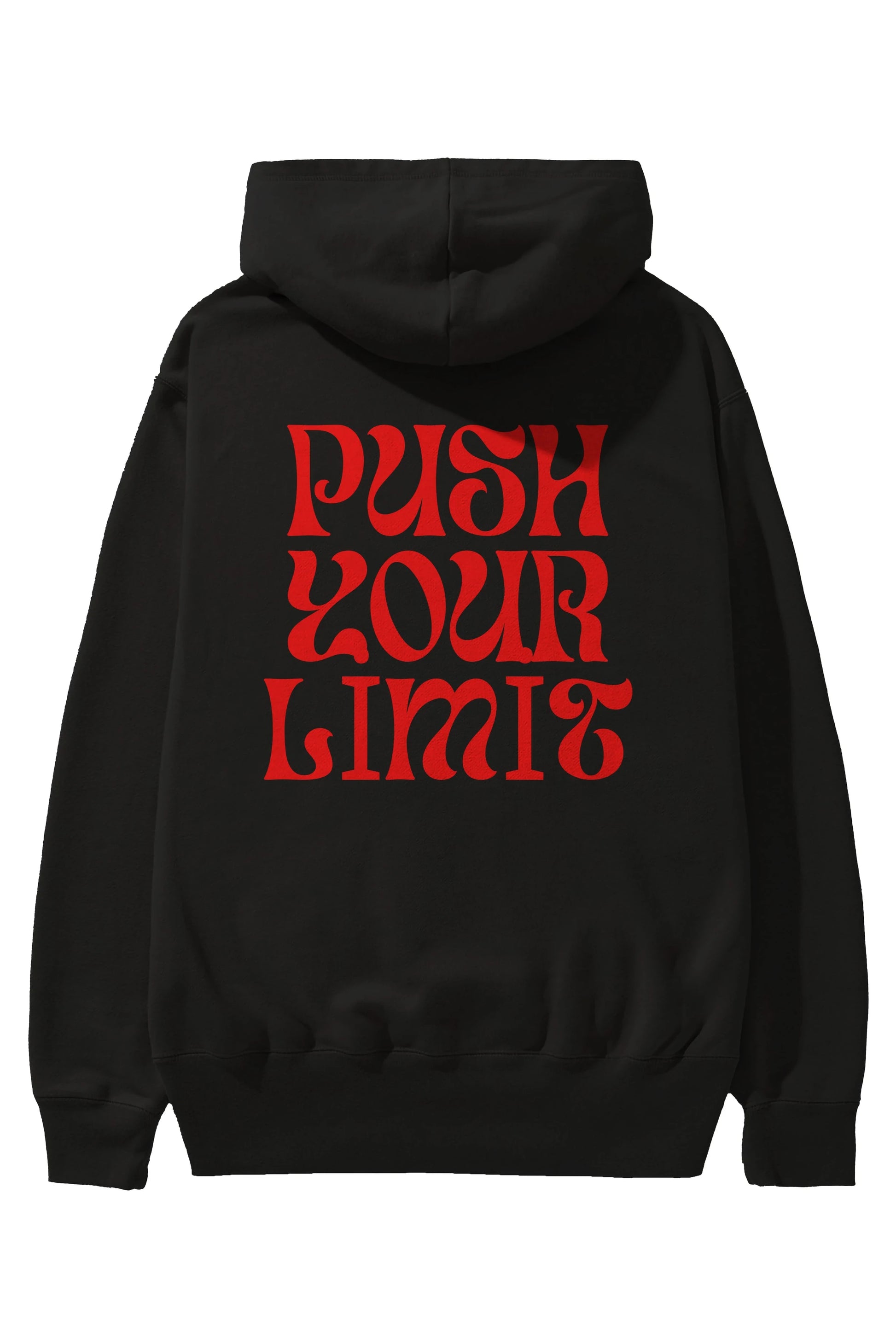 Push Your Limit Yazılı 2 Arka Baskılı Oversize Hoodie Kapüşonlu Sweatshirt Erkek Kadın Unisex