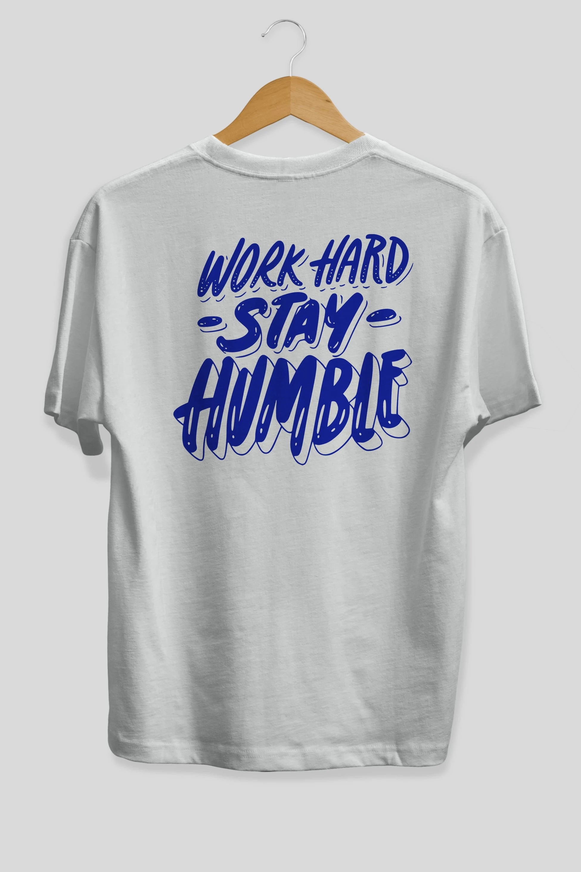 Word Hard Yazılı Arka Baskılı Oversize t-shirt Erkek Kadın Unisex