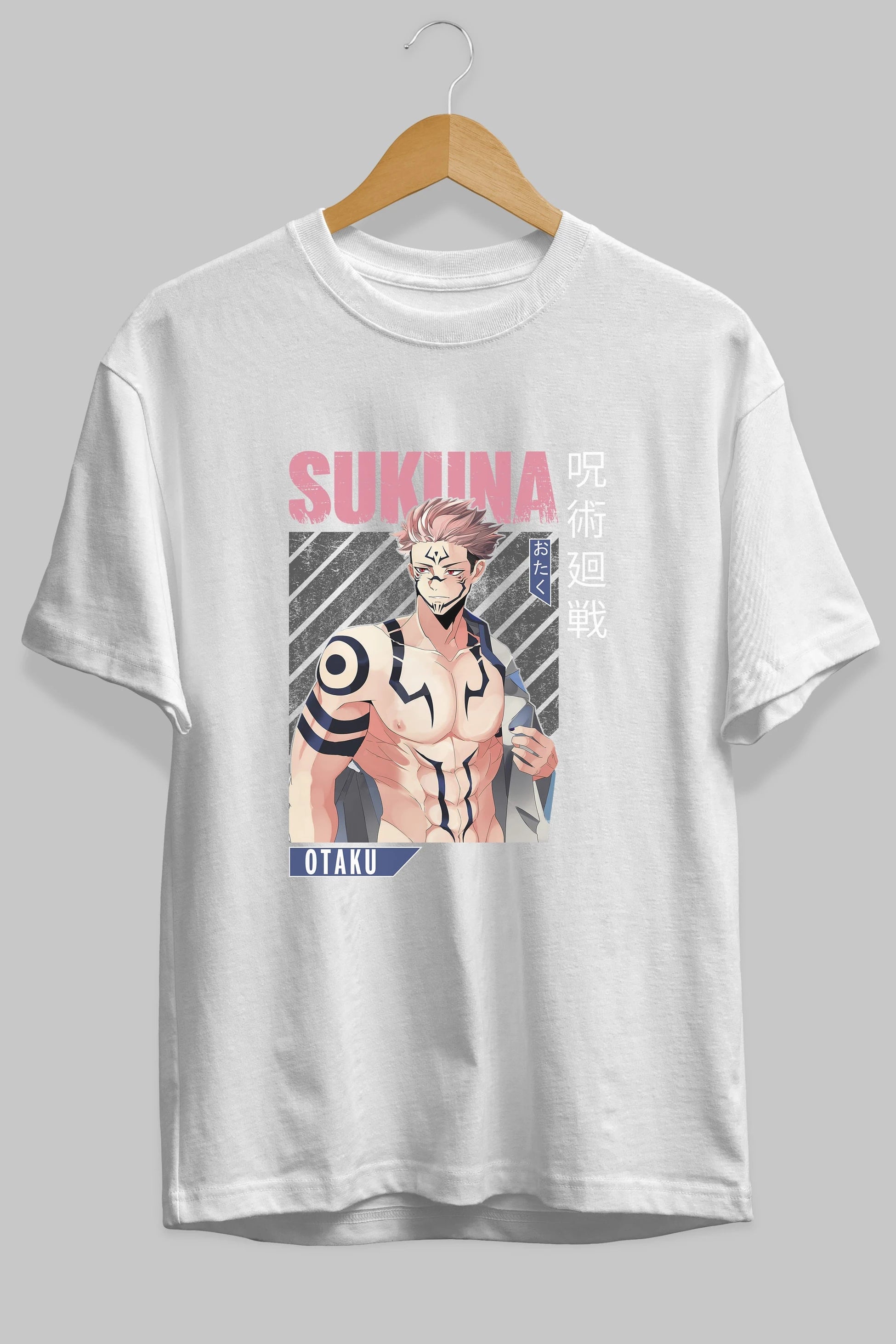 Sukuna Ryoumen 1 Anime Ön Baskılı Oversize t-shirt %100 pamuk Erkek Kadın Unisex