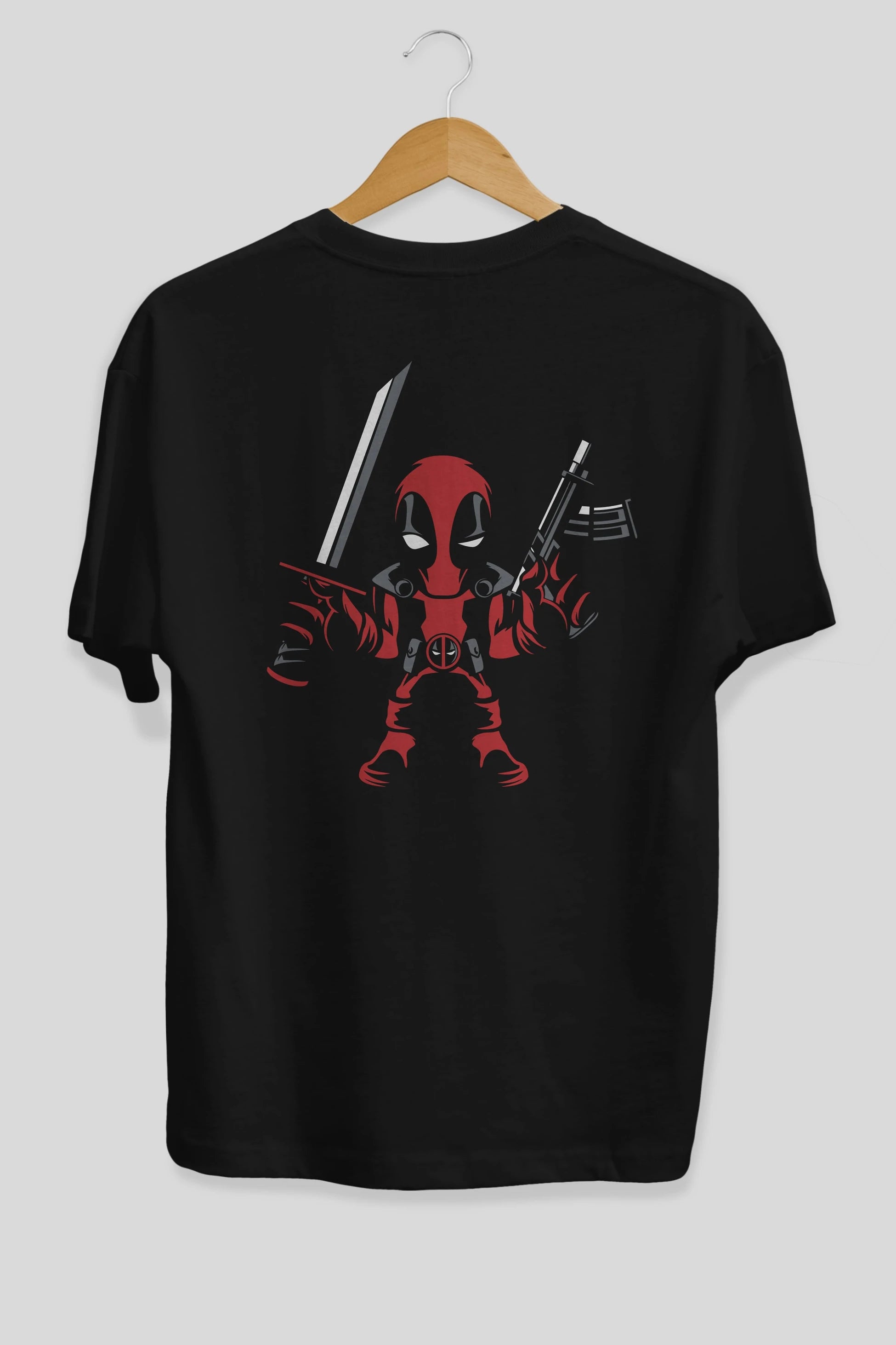 Deadpool (11) Arka Baskılı Oversize t-shirt Erkek Kadın Unisex %100 Pamuk Bisiklet Yaka tişort