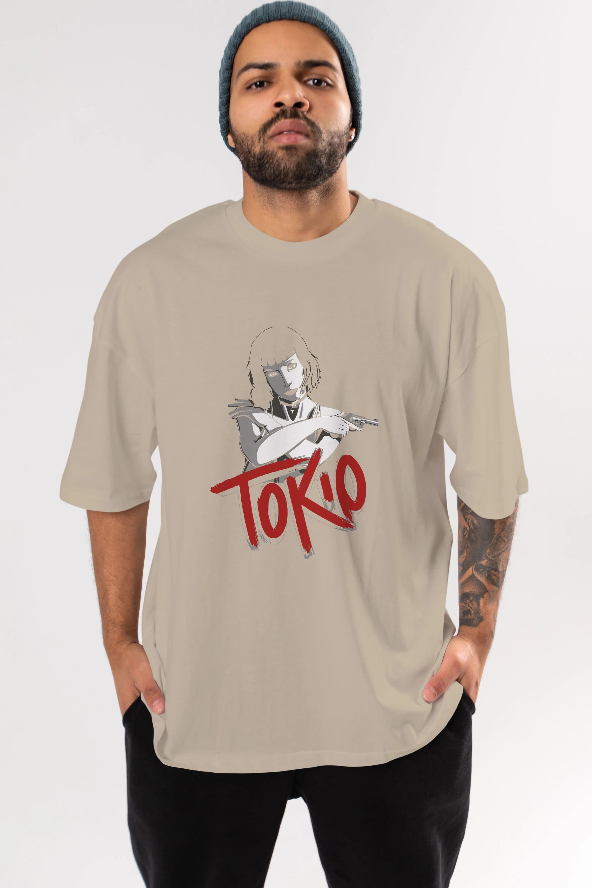 La Casa De Papel (10) Ön Baskılı Oversize t-shirt Erkek Kadın Unisex %100 Pamuk Bisiklet Yaka tişort