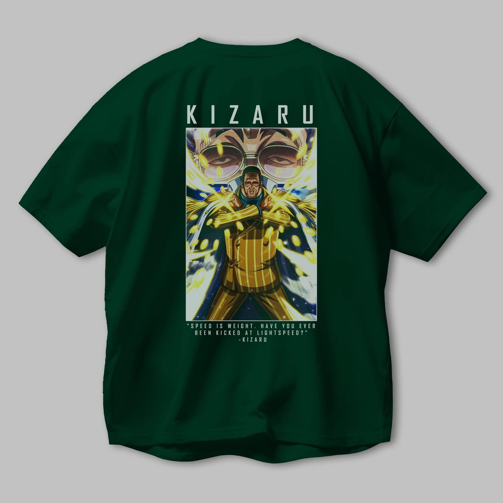 Kizaru Anime Arka Baskılı Oversize t-shirt Erkek Kadın Unisex %100 pamuk tişort