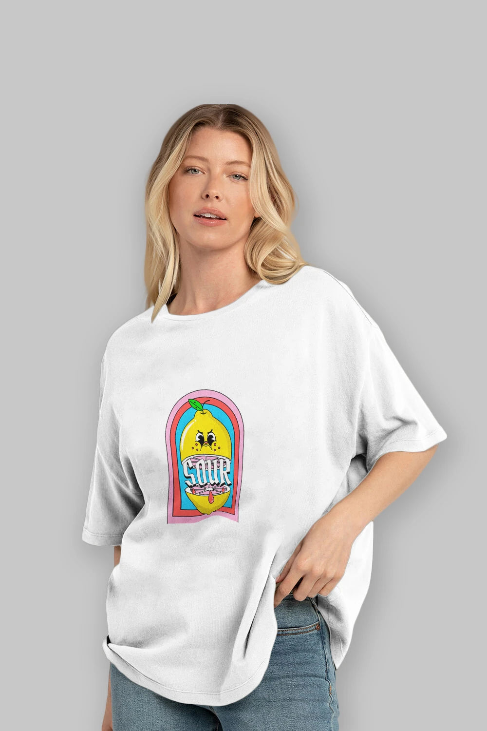 So Fresh And Sour Ön Baskılı Oversize t-shirt Erkek Kadın Unisex