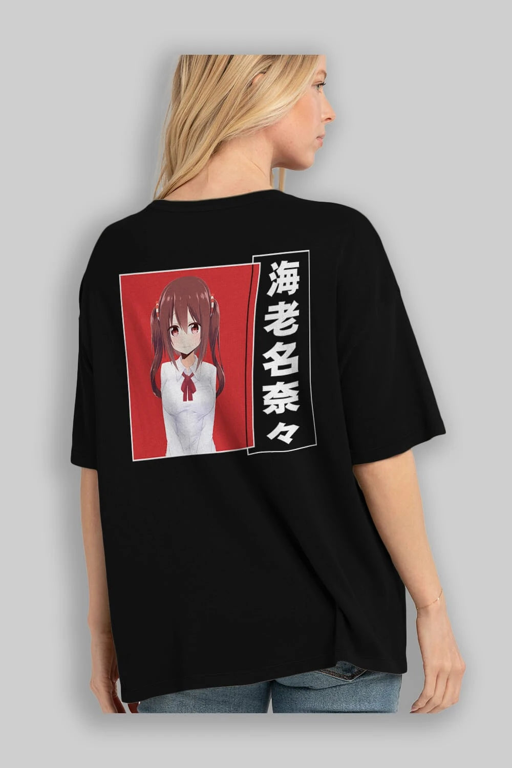 Nana Ebina 1 Anime Arka Baskılı Oversize t-shirt Erkek Kadın Unisex