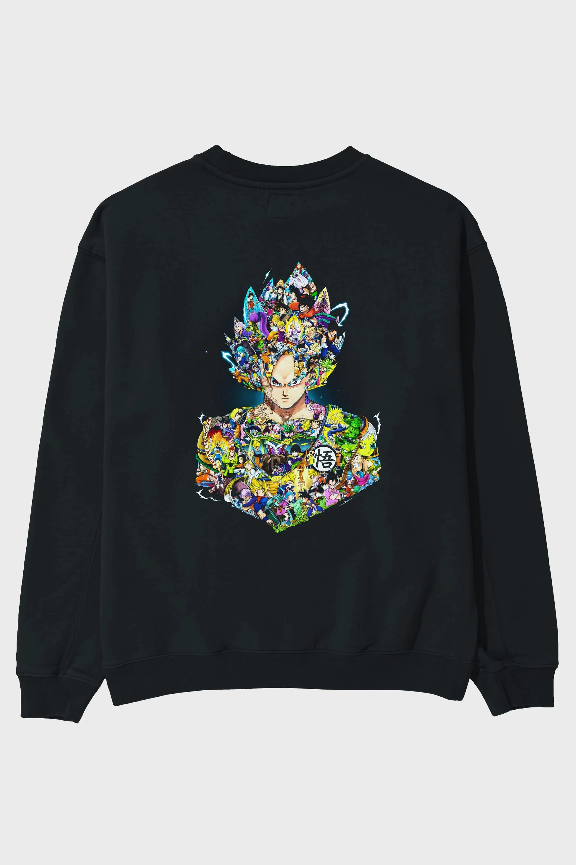 DRAGON BALL ART Anime Arka Baskılı Oversize Sweatshirt Erkek Kadın Unisex