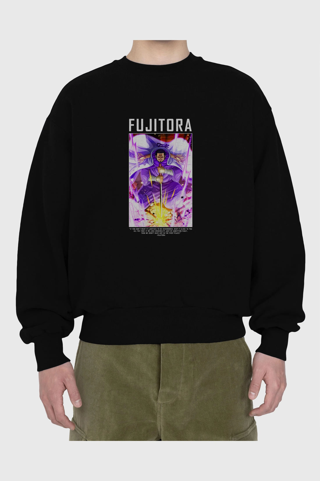 Issho Ön Baskılı Anime Oversize Sweatshirt Erkek Kadın Unisex
