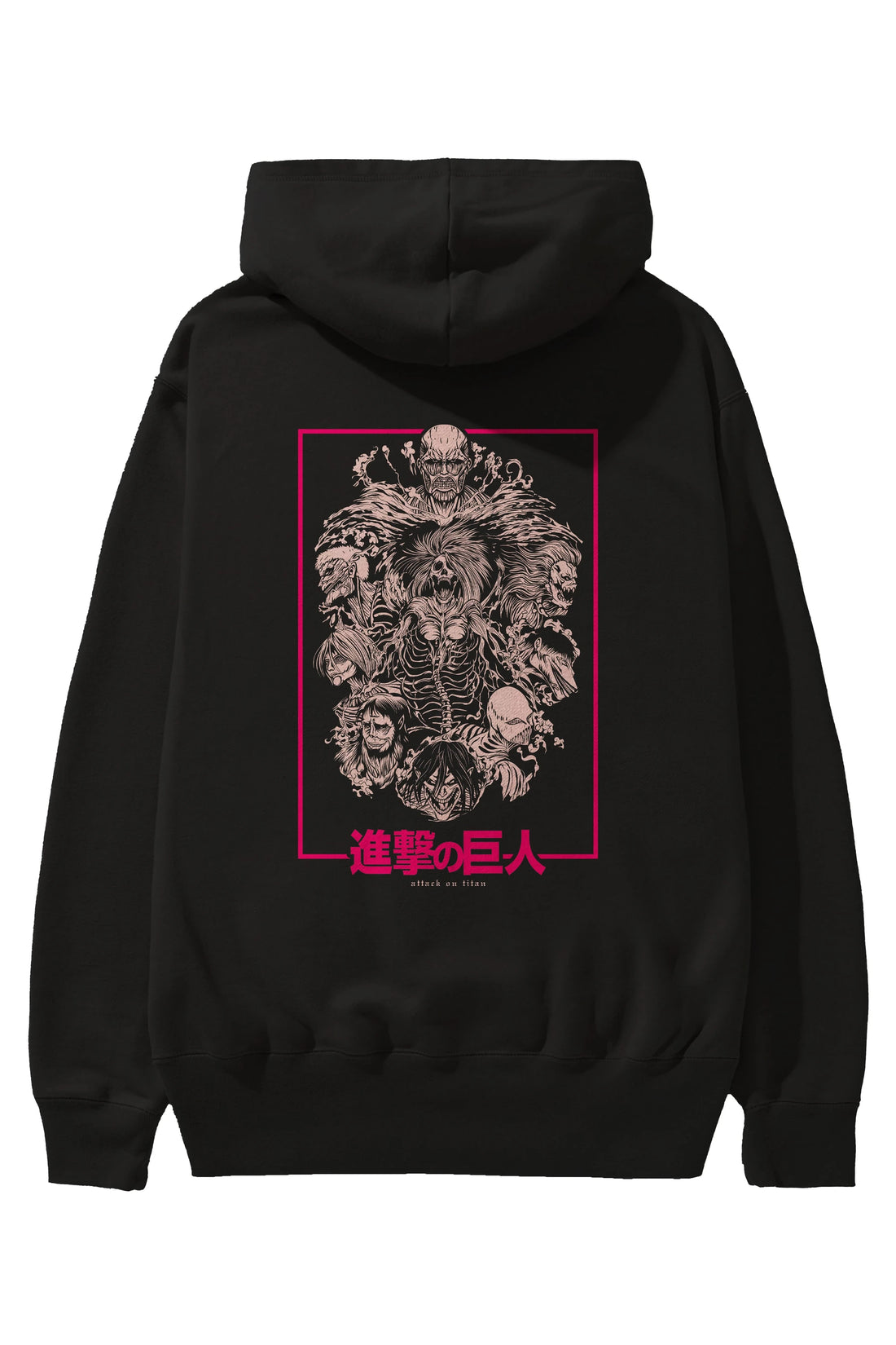 ATTACK ON TITANS Anime Arka Baskılı Hoodie Oversize Kapüşonlu Sweatshirt Erkek Kadın Unisex