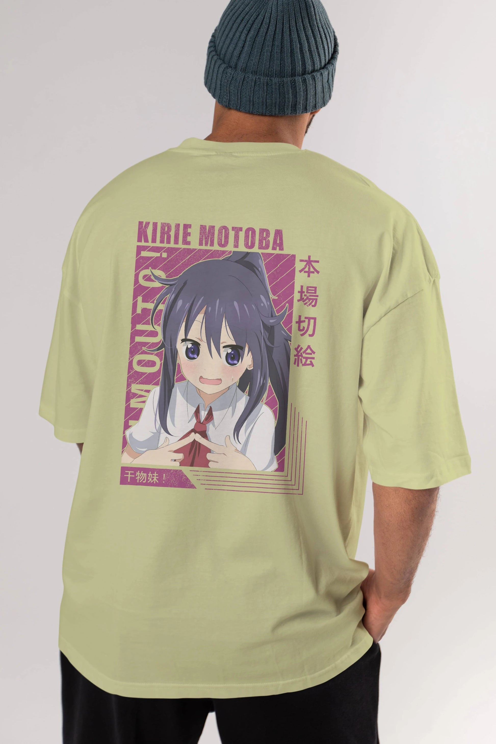 Kirie Motoba 4 Anime Arka Baskılı Oversize t-shirt Erkek Kadın Unisex